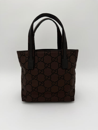 Gucci Borsa a mano in Tela Marrone Monogram