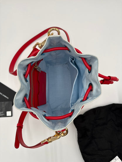 Dolce e Gabbana Borsa a Secchiello Limited Edition Canvas Multicolore