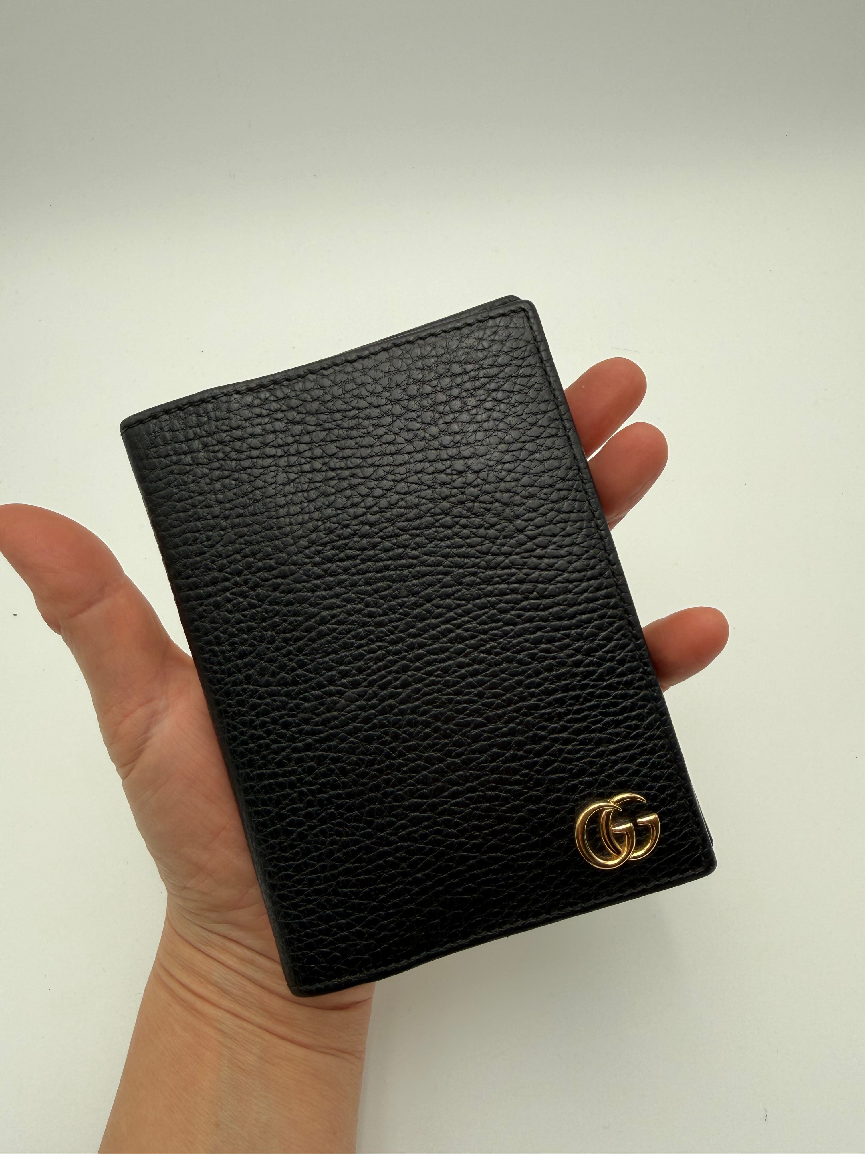Gucci GG Mormont Portadocumenti in pelle di vitello Nero