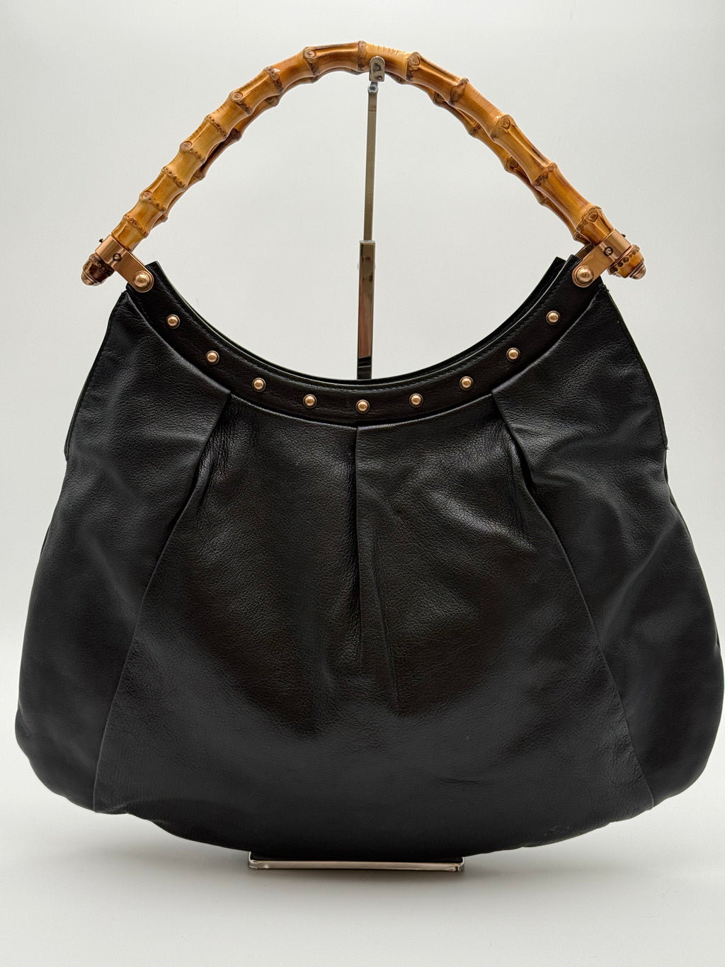 Gucci Borsa Hobo Bamboo  Vintage Tom Ford in Pelle Nera