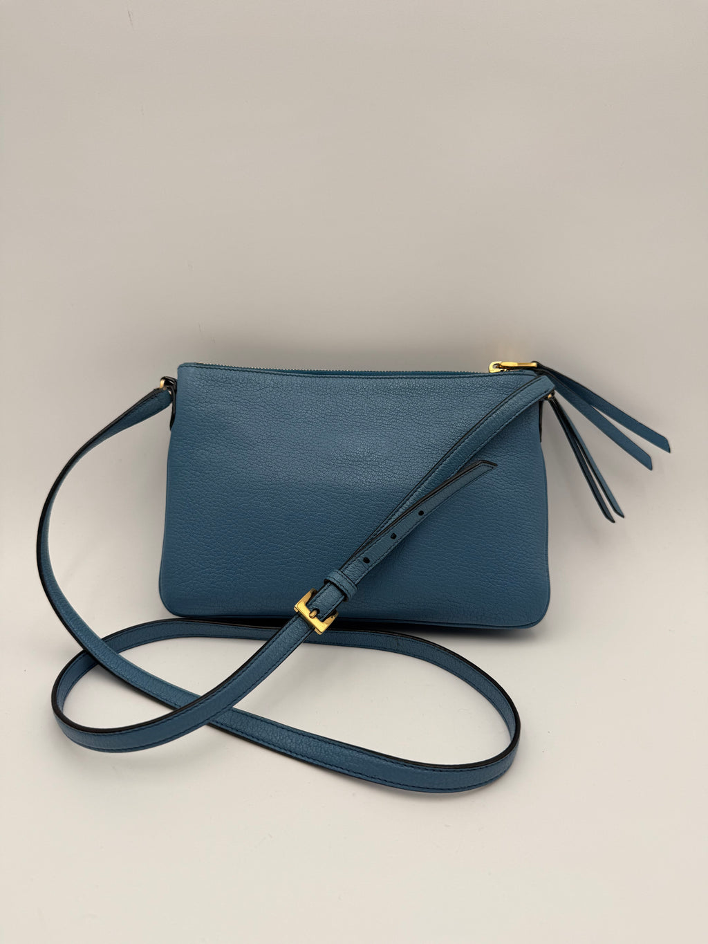 Borsa tracolla Miumiu in pelle Madras Color Mare