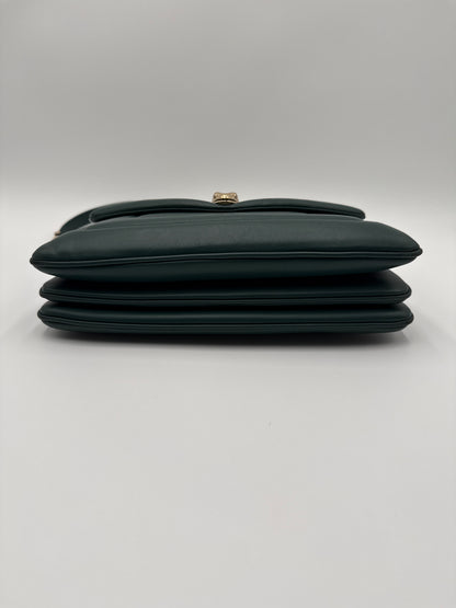 Bulgari Serpenti Borsa Reverse in Pelle di Vitello Smeraldo