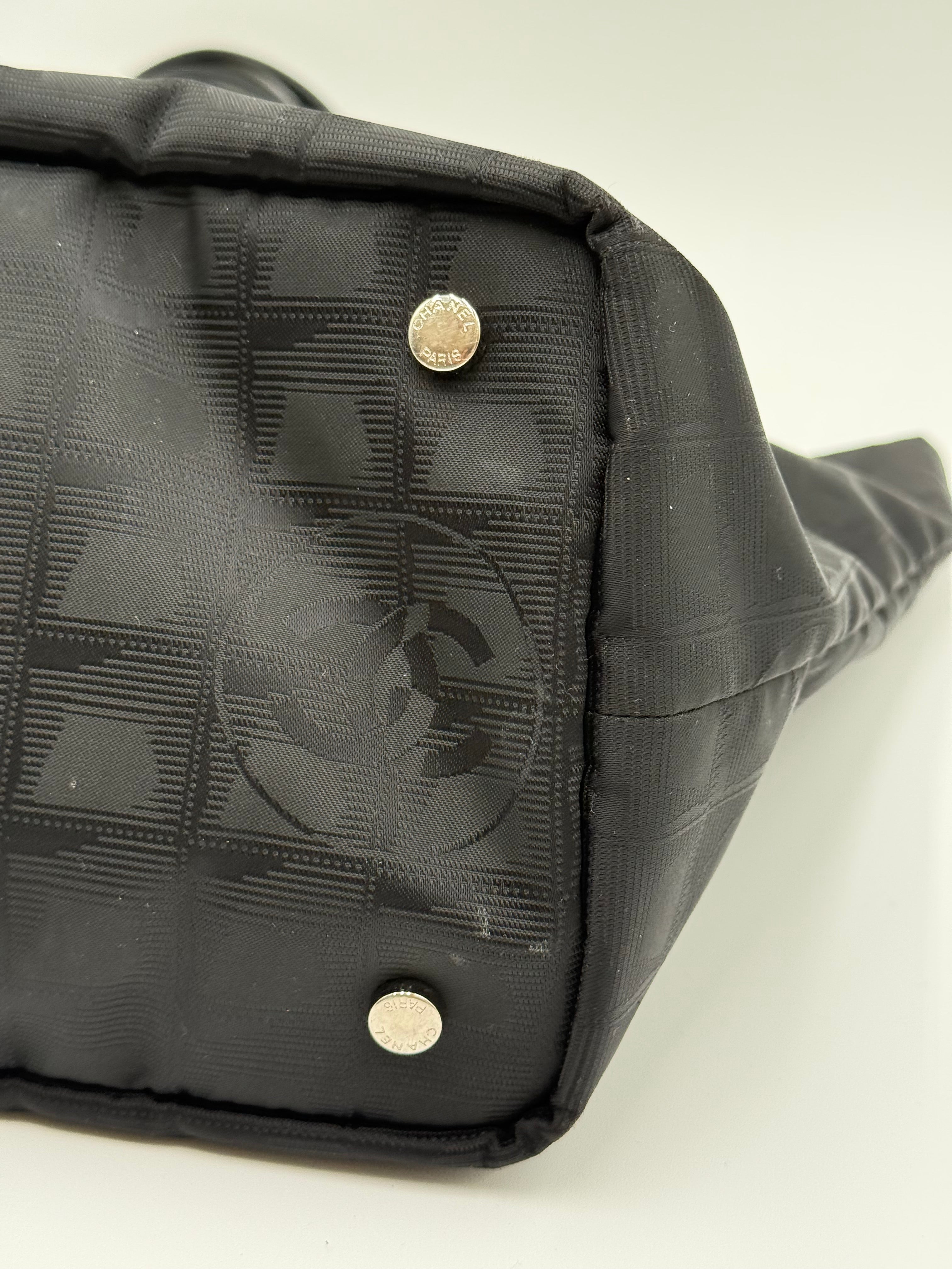 Chanel Borsa Tote Tela Nera