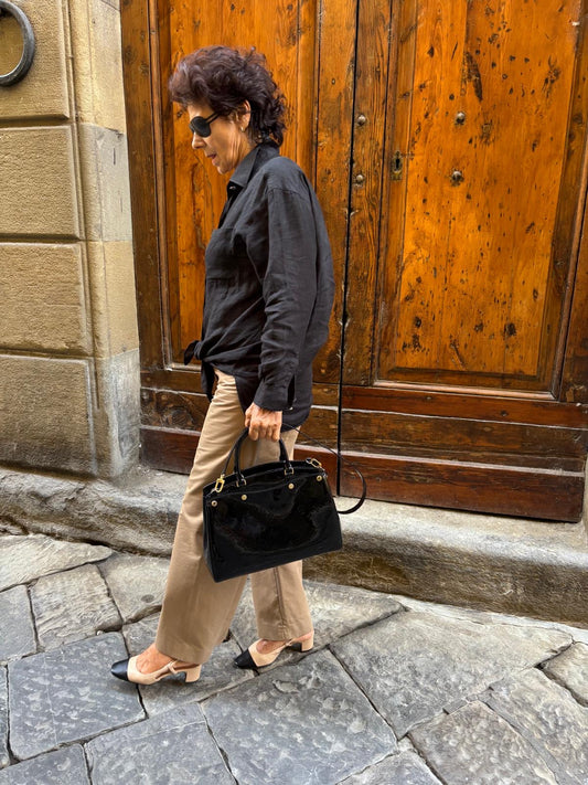 Louis Vuitton Borsa Brea MM Vernice Nera