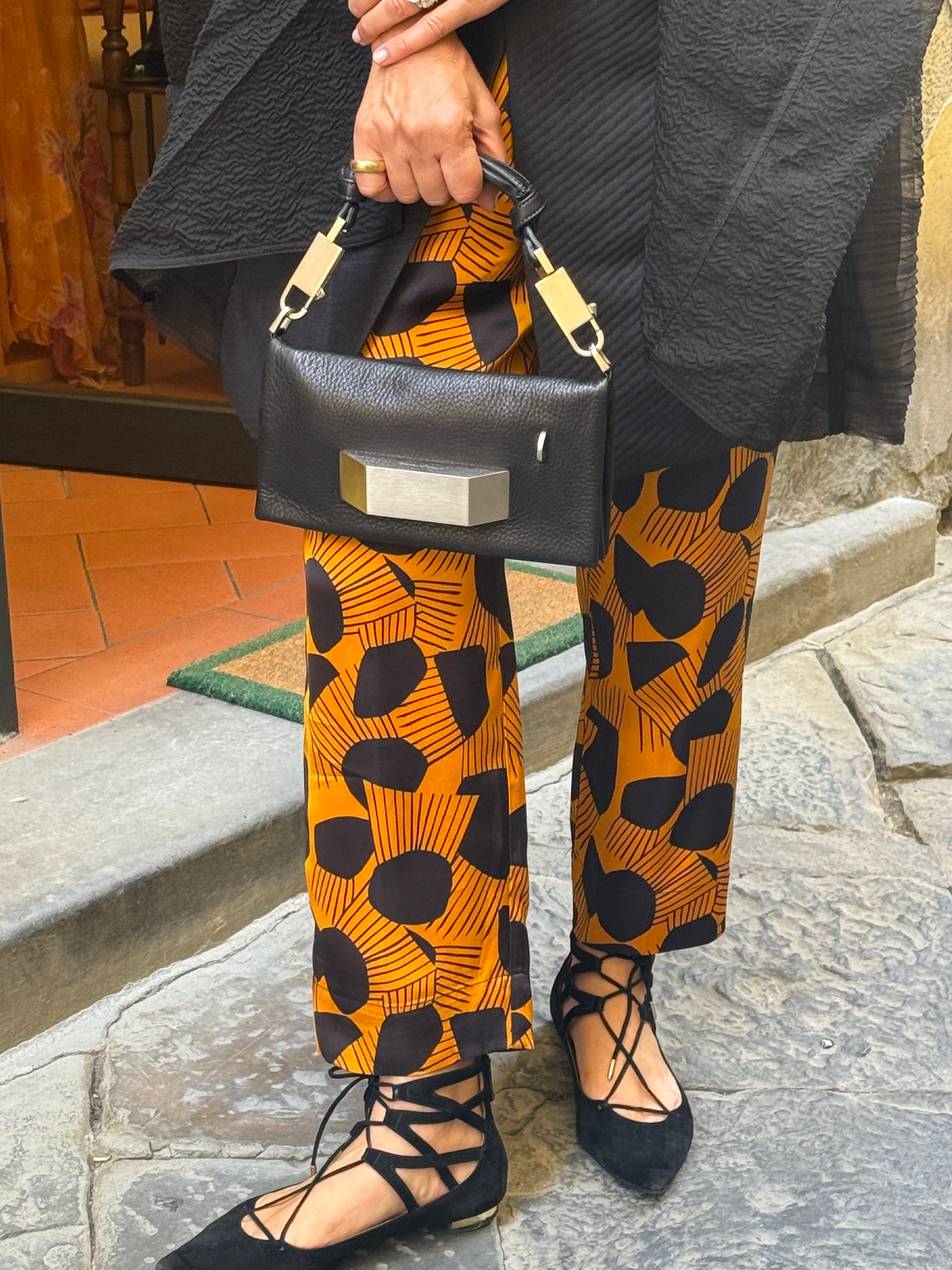 Rick Owens Black Grained Leather Mini Bag with Monumental Hardware Detail