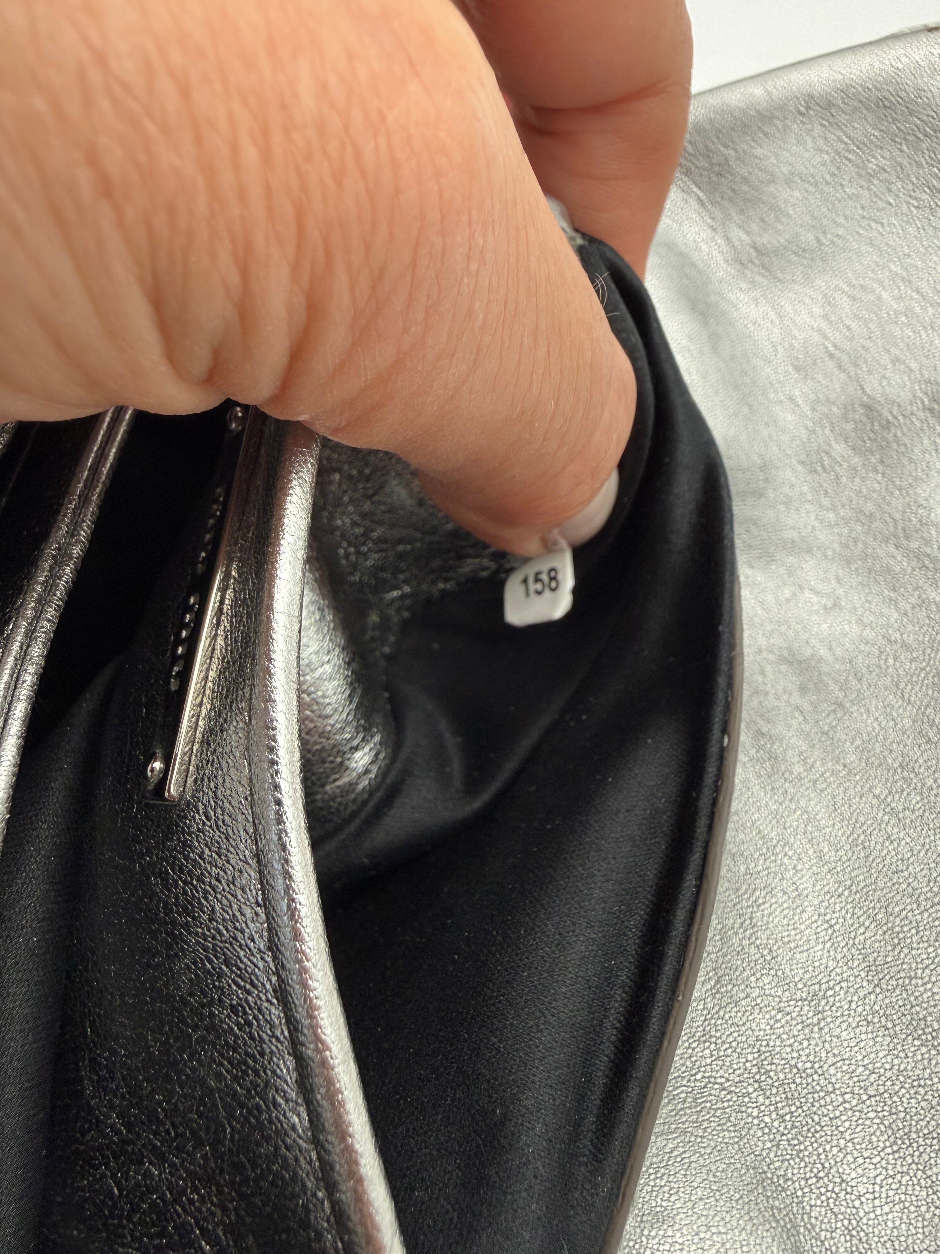 Borsa tracolla Matelassè in Pelle Argento