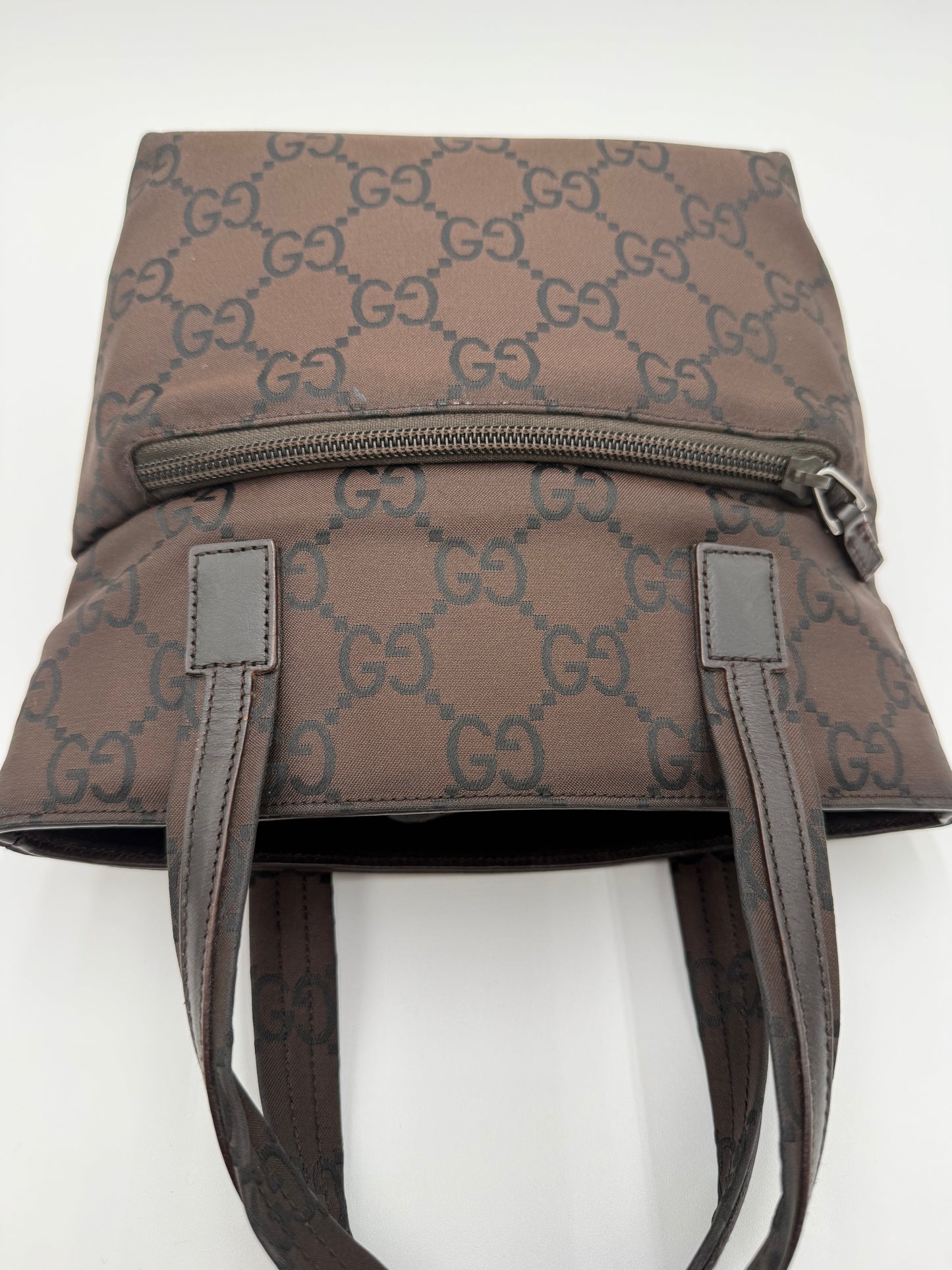 Gucci Borsa a mano in Tela Marrone Monogram