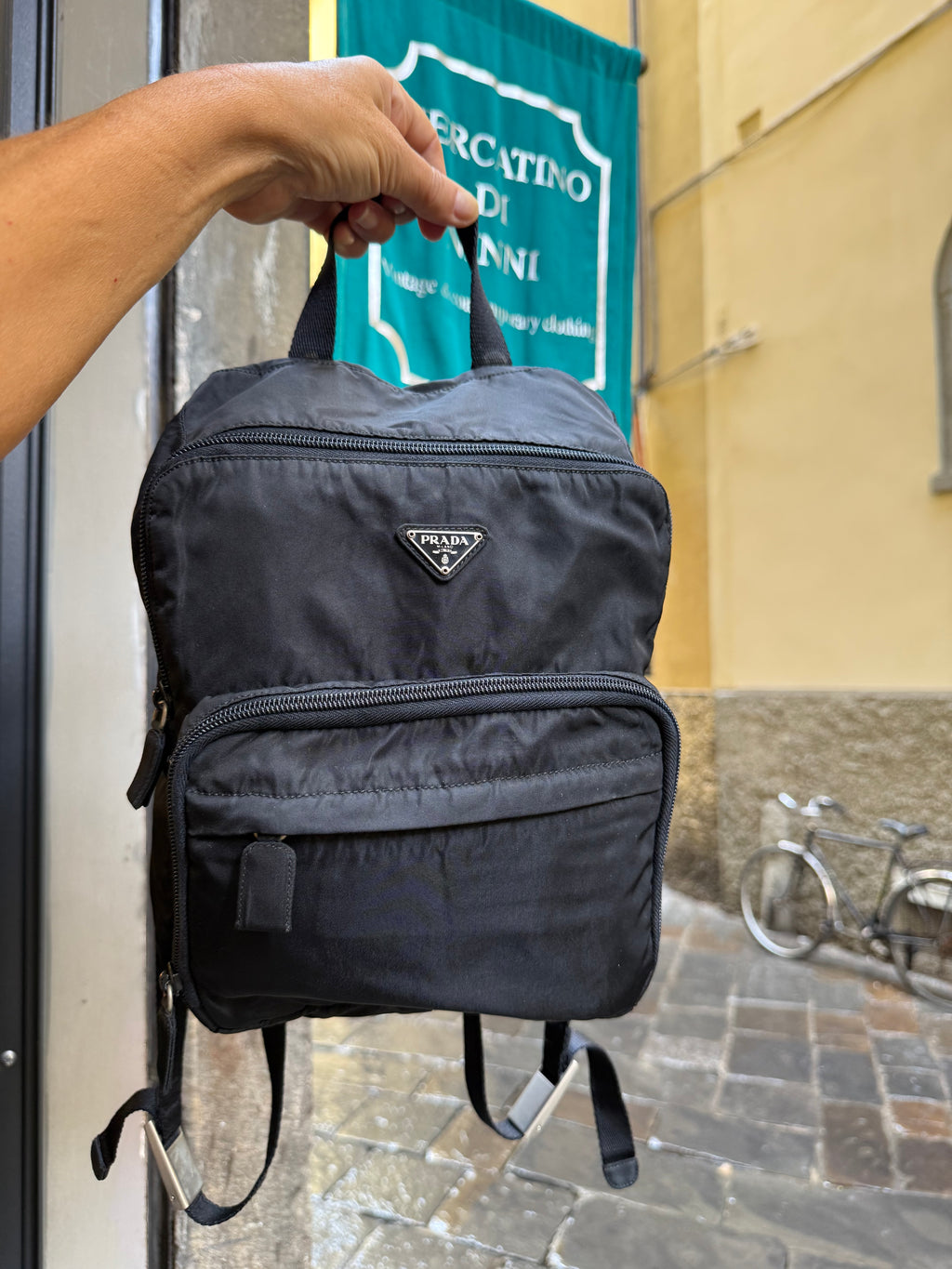 Prada Zaino  in Nylon Tela Vela Nero
