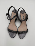 Sandali in Pelle Metallizzata e Glitter