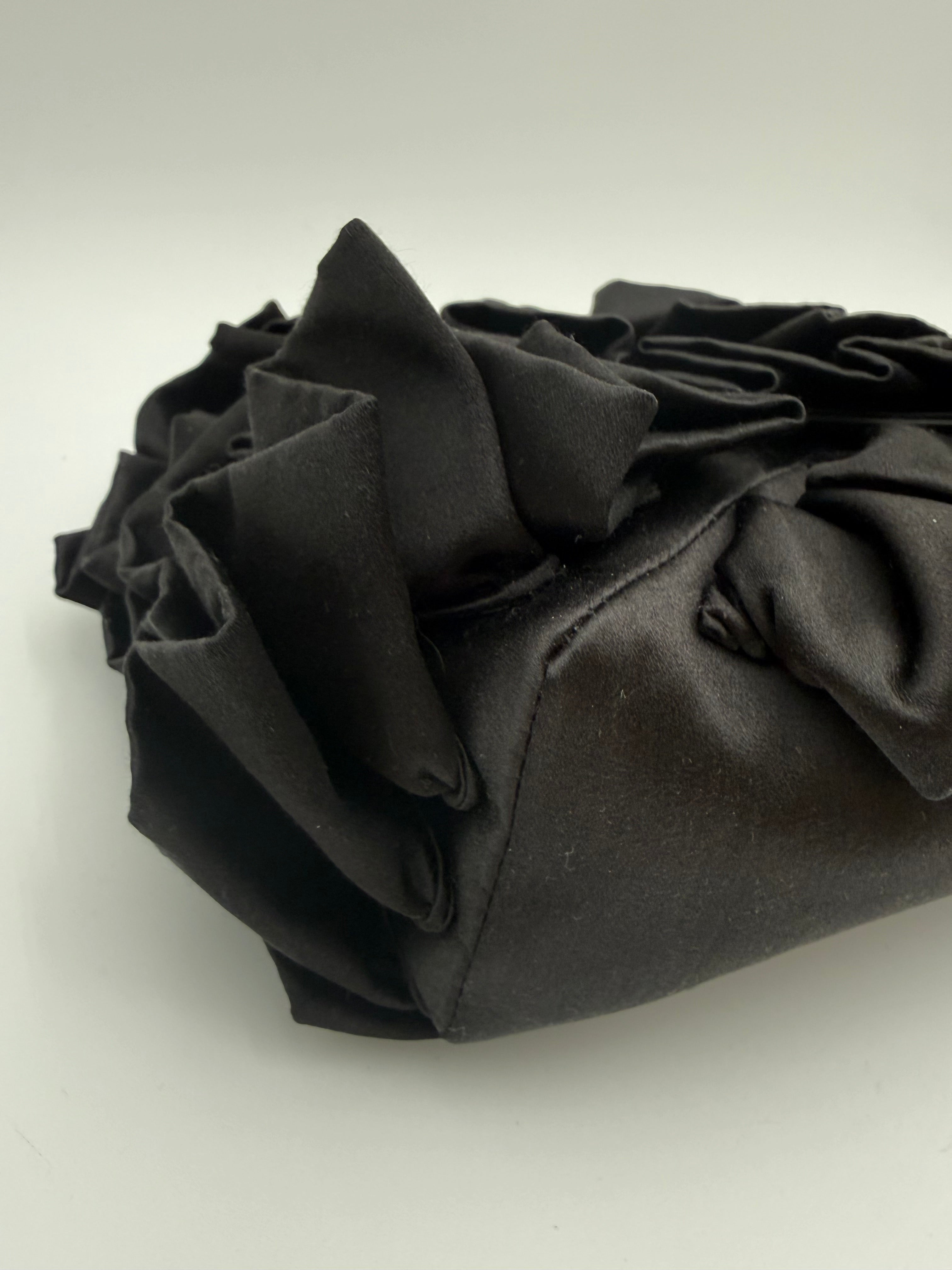 Pochette Dries Van Noten in Tessuto Tecnico Plissettato - Nero