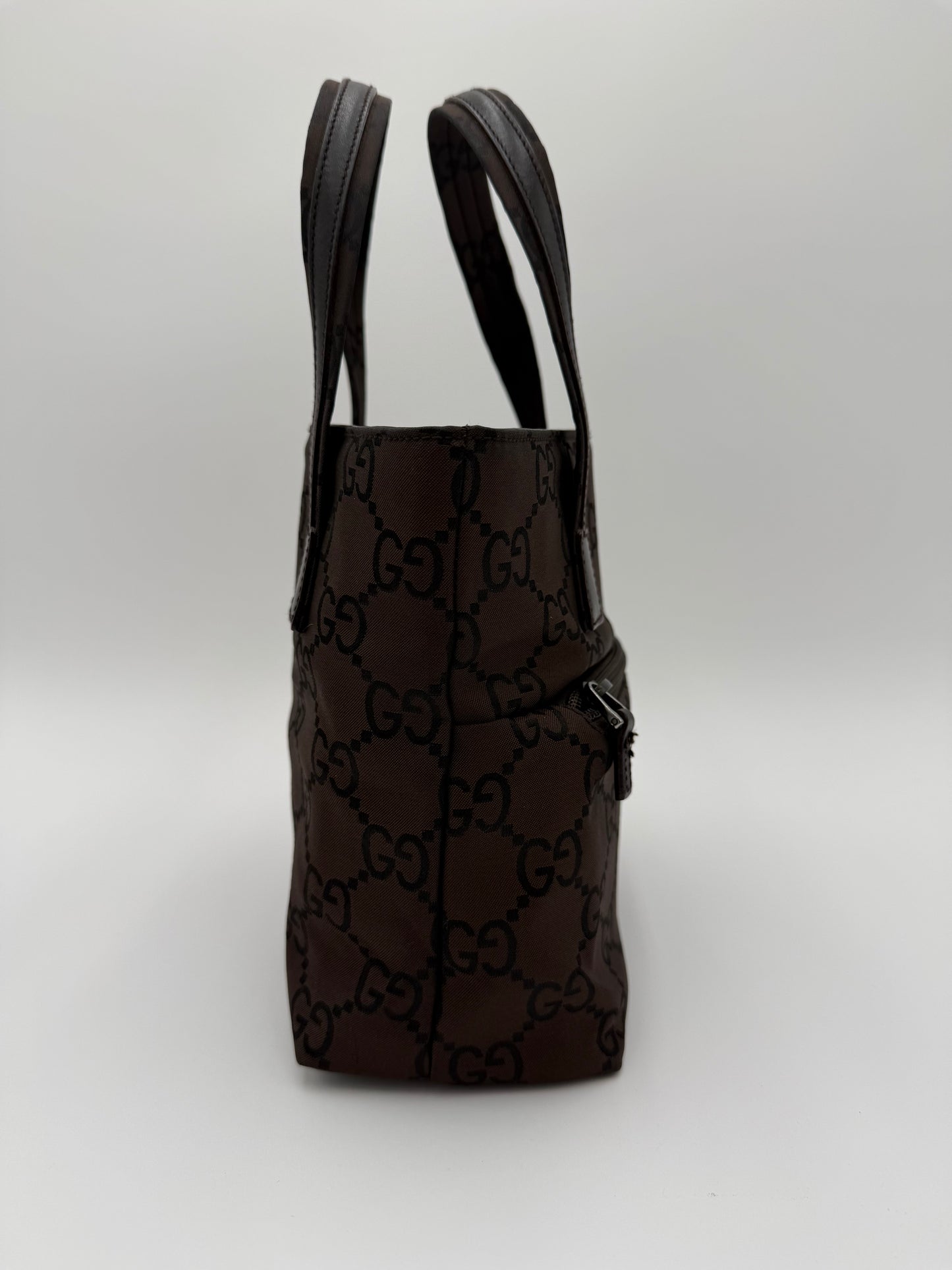 Gucci Borsa a mano in Tela Marrone Monogram