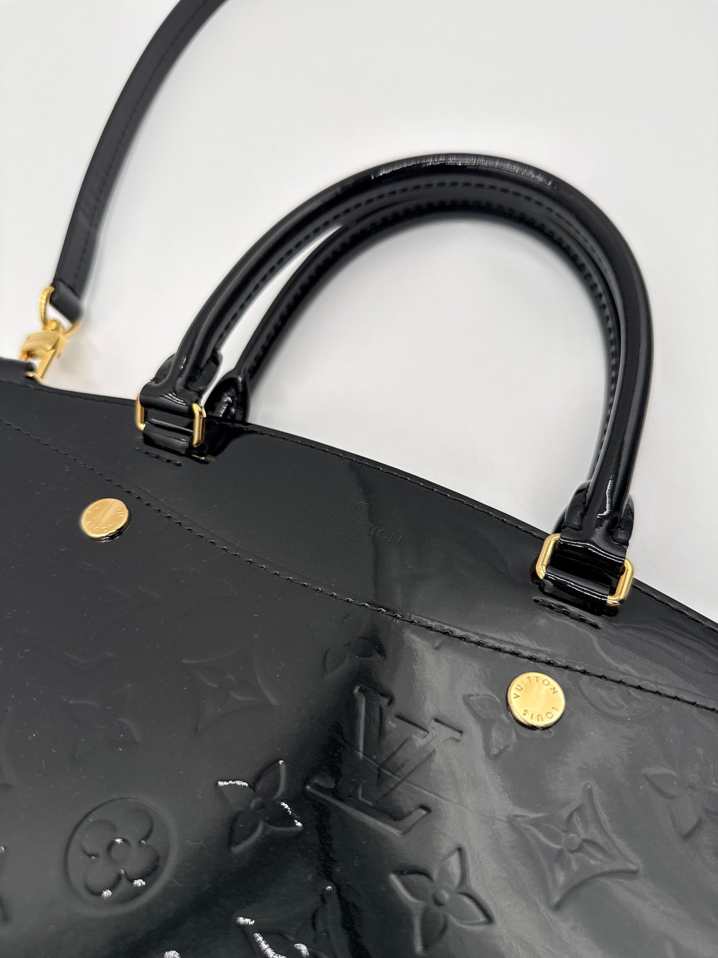 Louis Vuitton Borsa Brea MM Vernice Nera