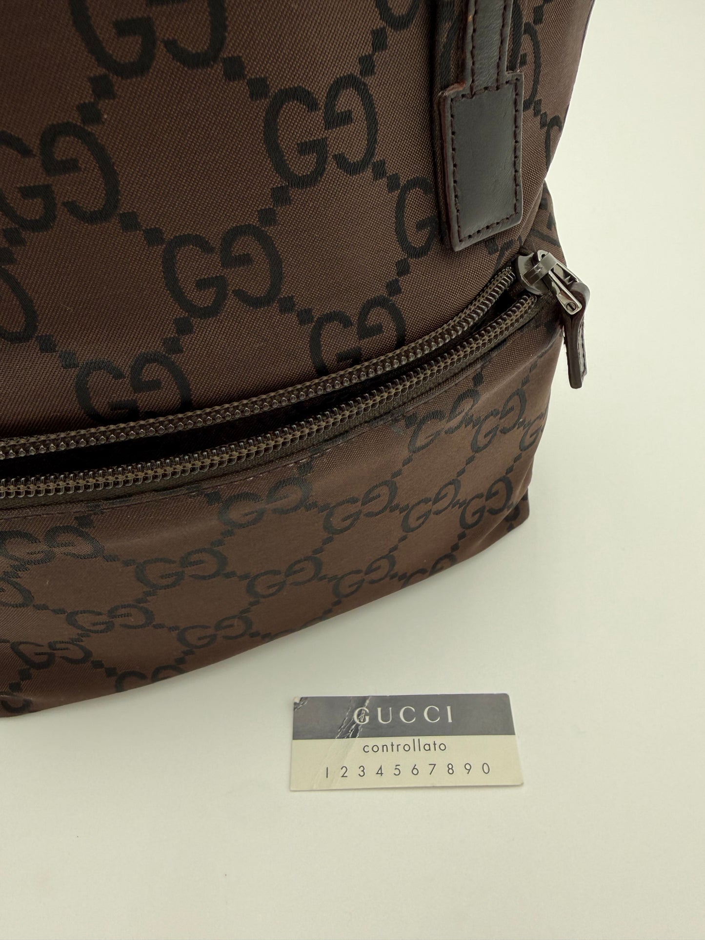Gucci Borsa a mano in Tela Marrone Monogram