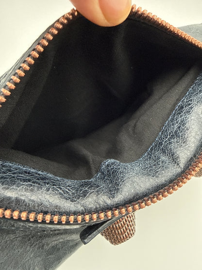 Balenciaga Pochette Giant Envelope in pelle di Agnello Blu