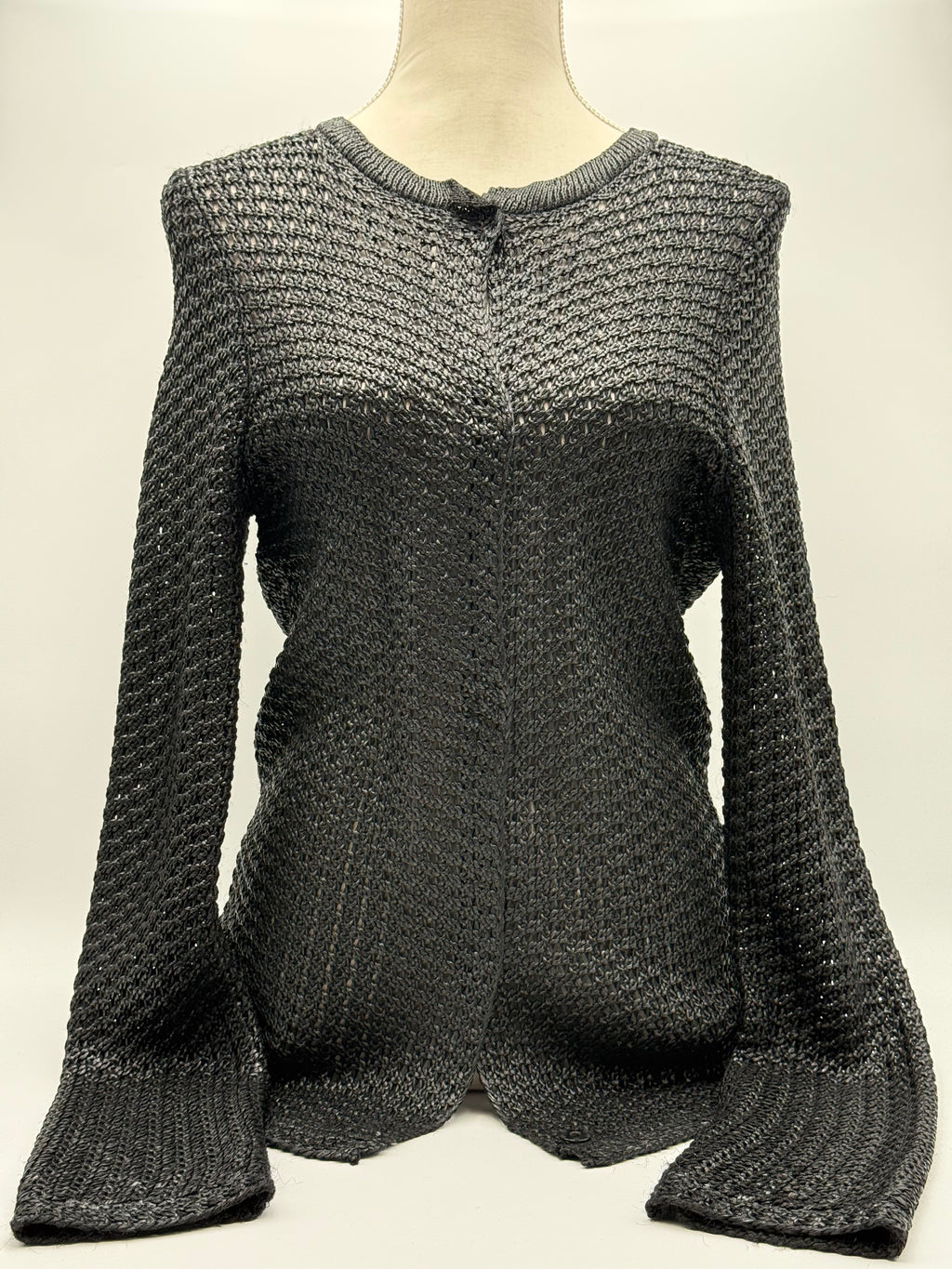 Balenciaga Paris Cardigan in Maglia di Rayon Nera