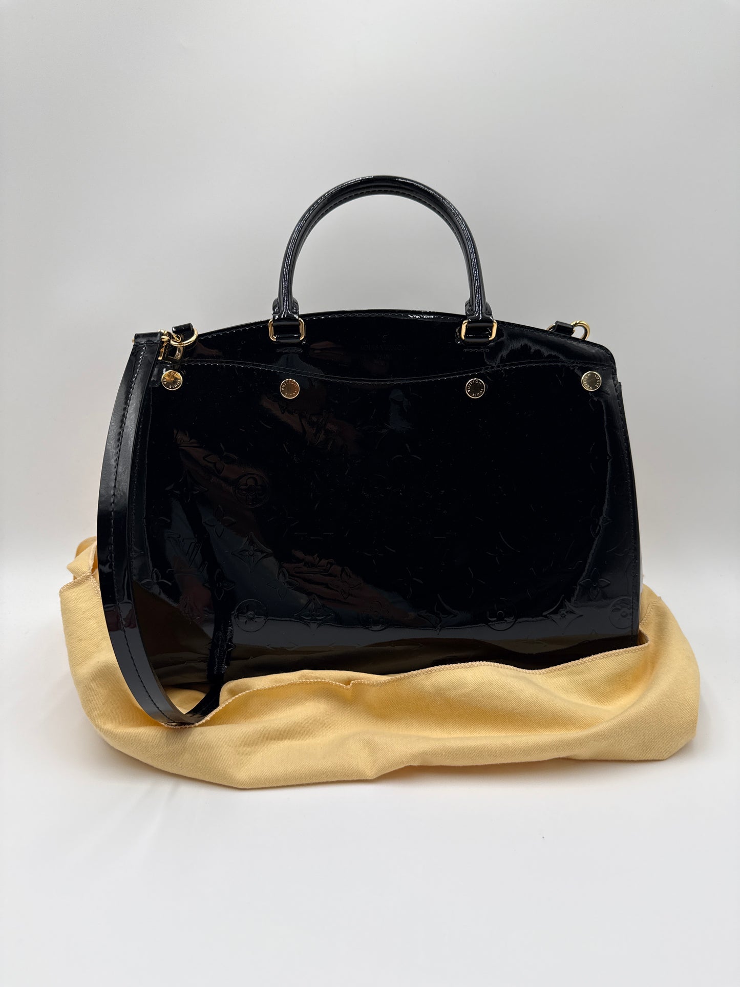 Louis Vuitton Borsa Brea MM Vernice Nera