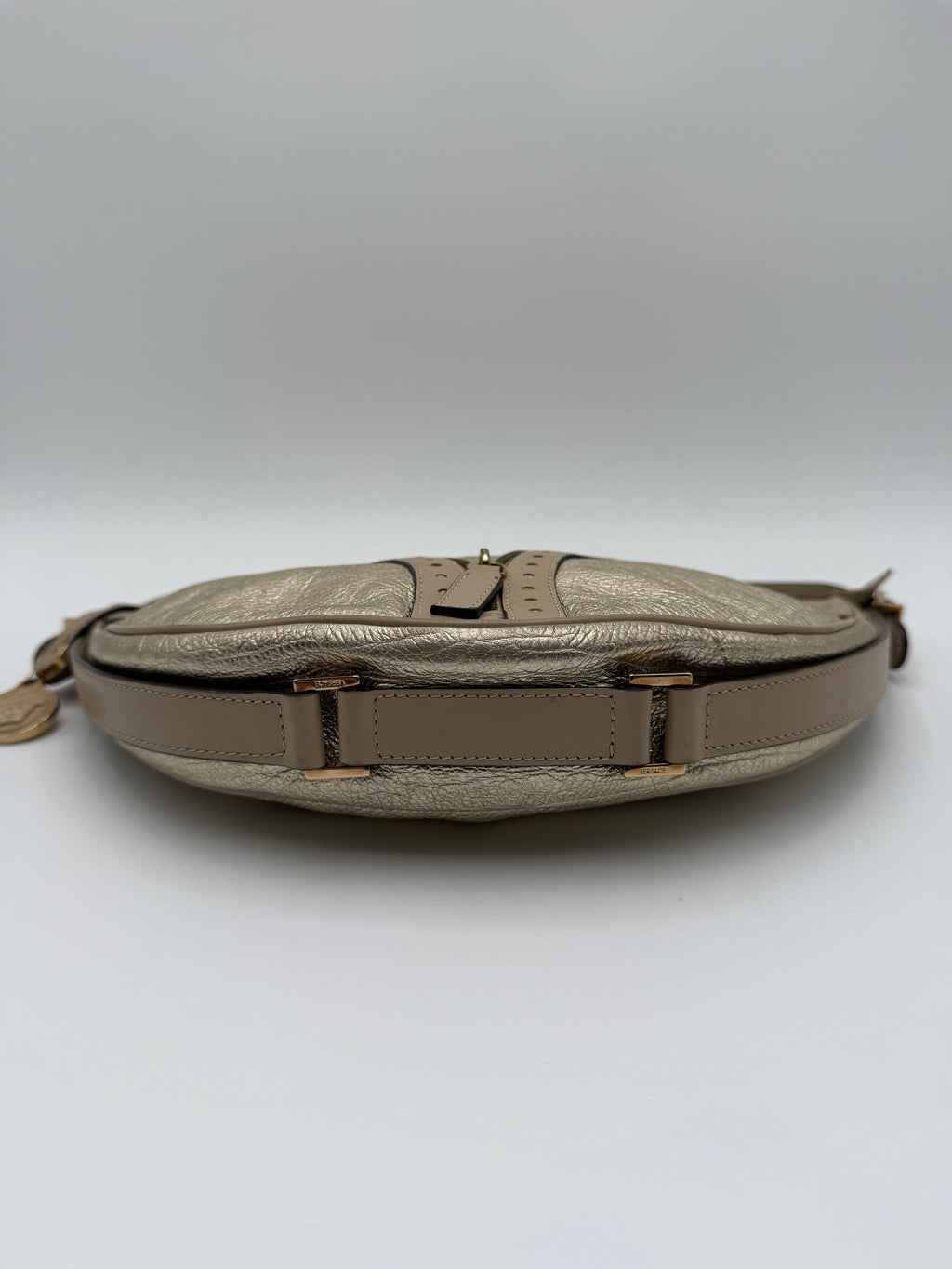 Versace Borsa Vintage  Repeat in Pelle oro Metallizzata