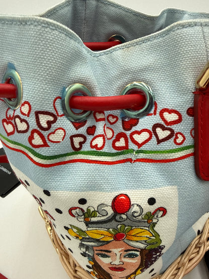 Dolce e Gabbana Borsa a Secchiello Limited Edition Canvas Multicolore