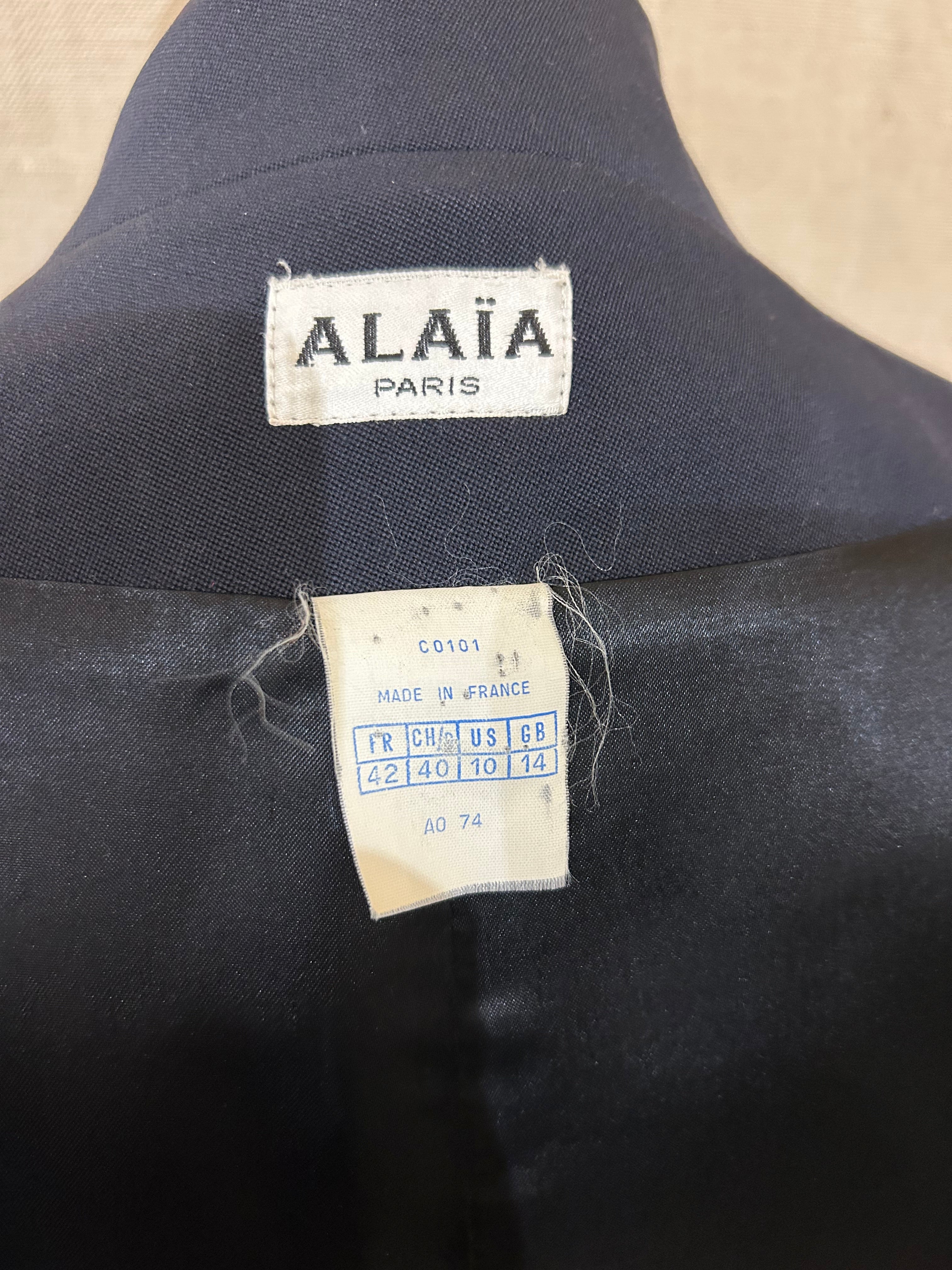 ALAÏA Tailleur in Lana Blu Scuro ALAÏA