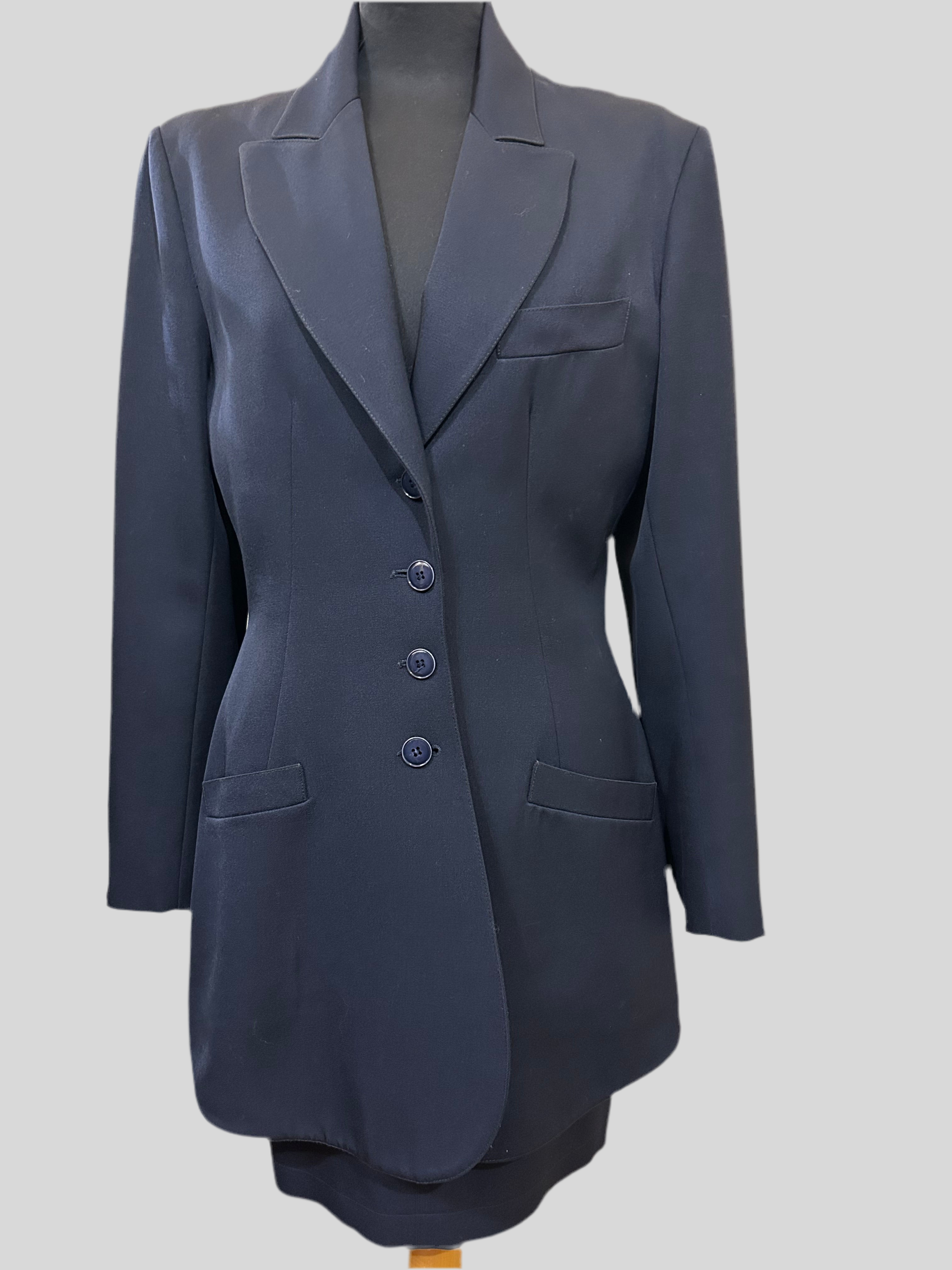 ALAÏA Tailleur in Lana Blu Scuro ALAÏA