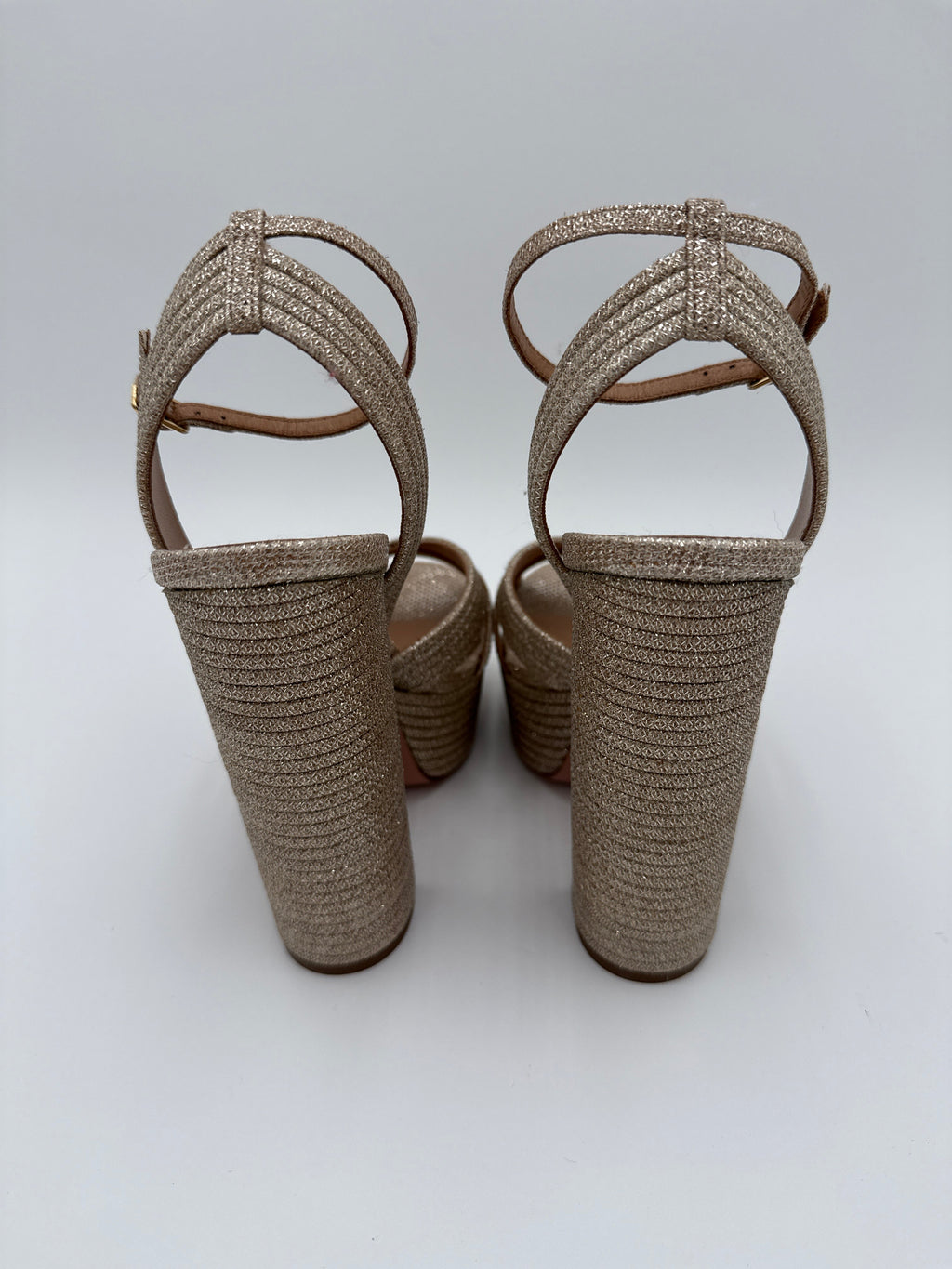 Aquazzurra Sandali Glitter Dorati Aquazzurra