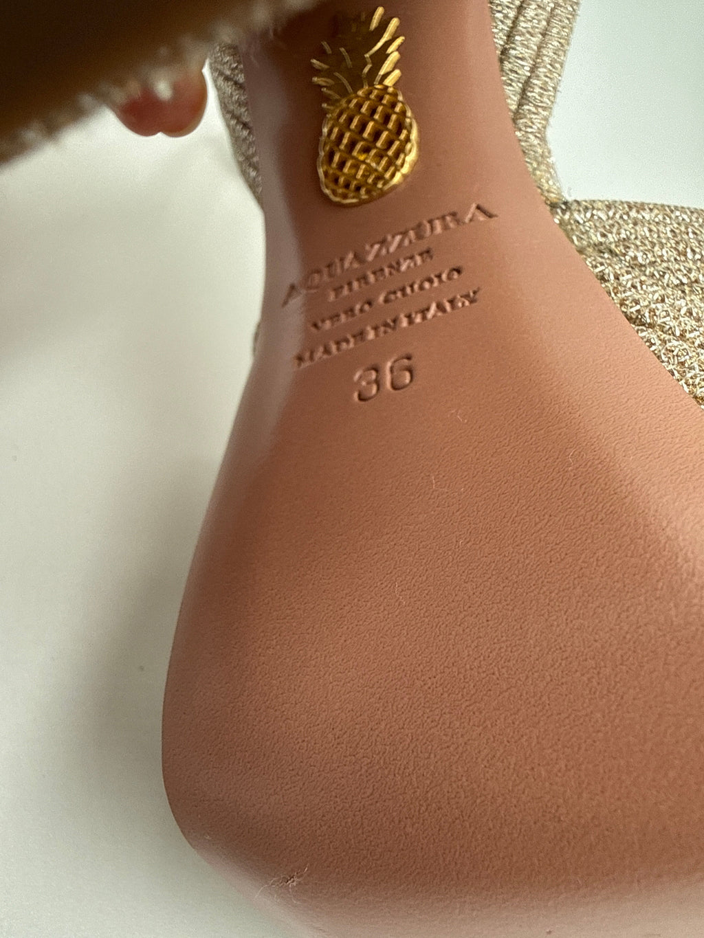 Aquazzurra Sandali Glitter Dorati Aquazzurra