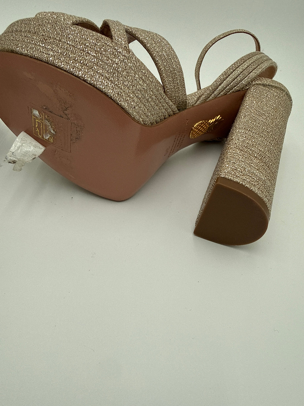 Aquazzurra Sandali Glitter Dorati Aquazzurra