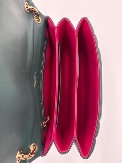 Bulgari Serpenti Borsa Reverse in Pelle di Vitello Smeraldo