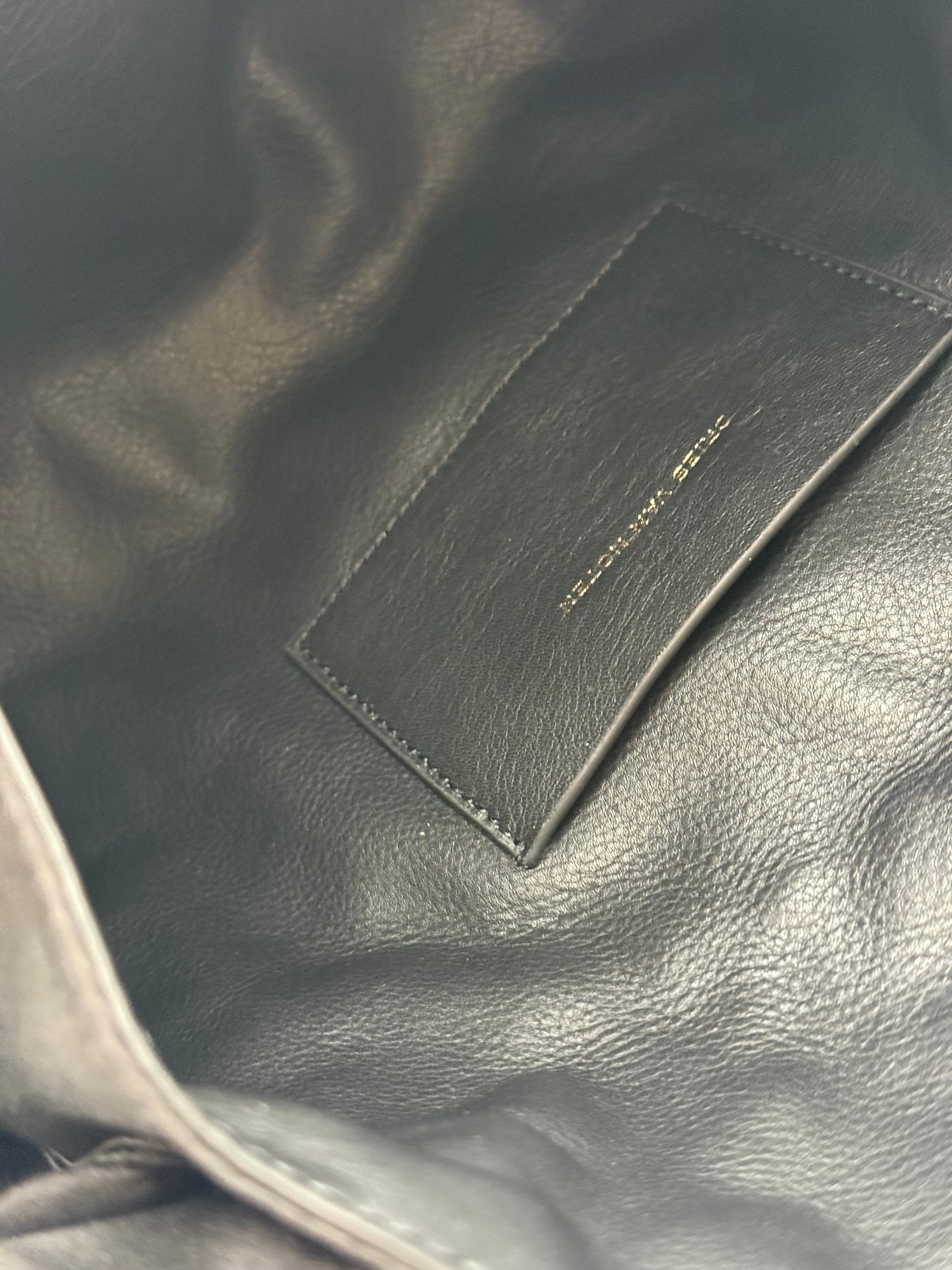 Pochette Dries Van Noten in Tessuto Tecnico Plissettato - Nero