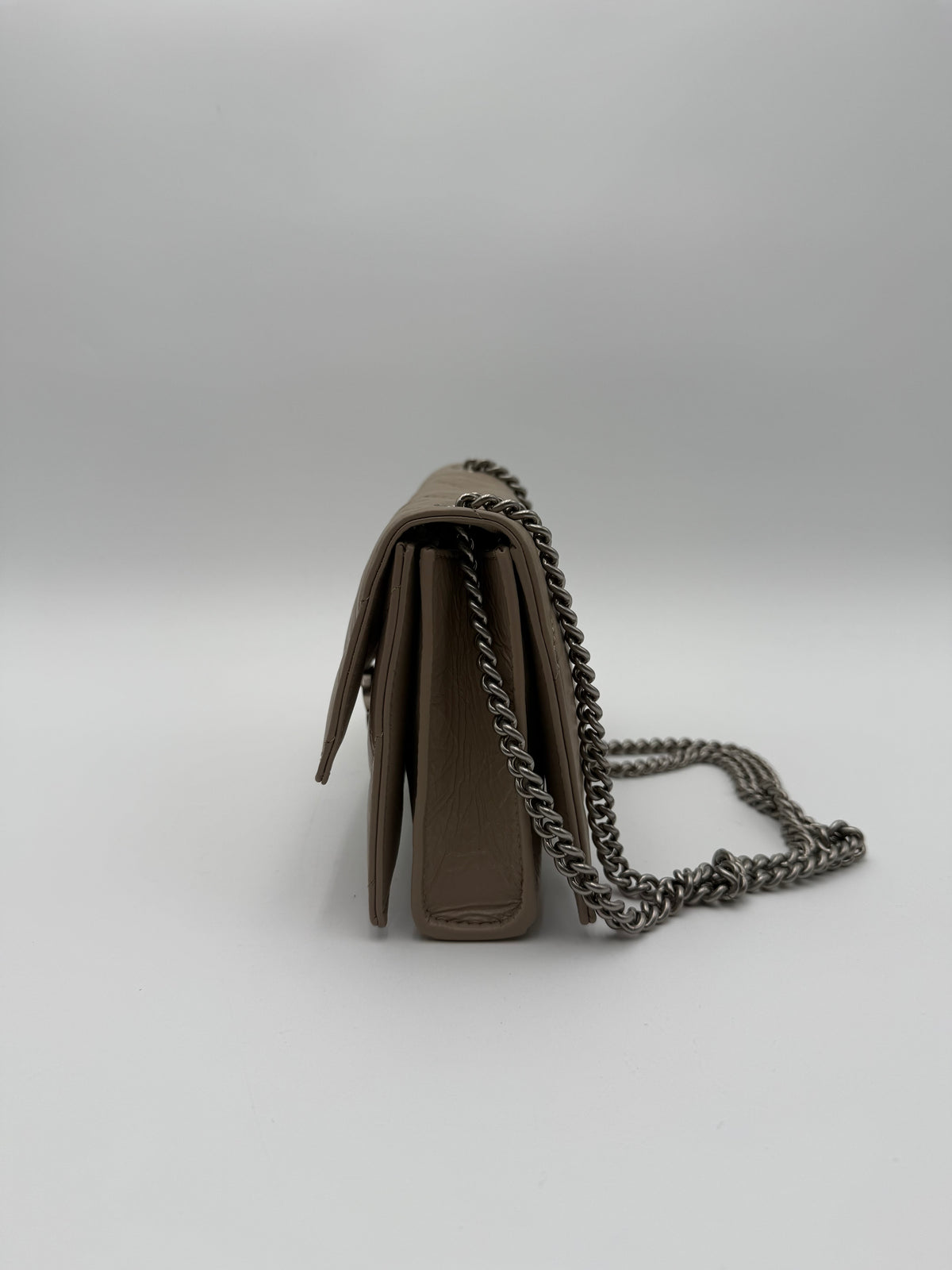 Balenciaga Borsa a Tracolla Crush Mini In Pelle di Agnello Beige