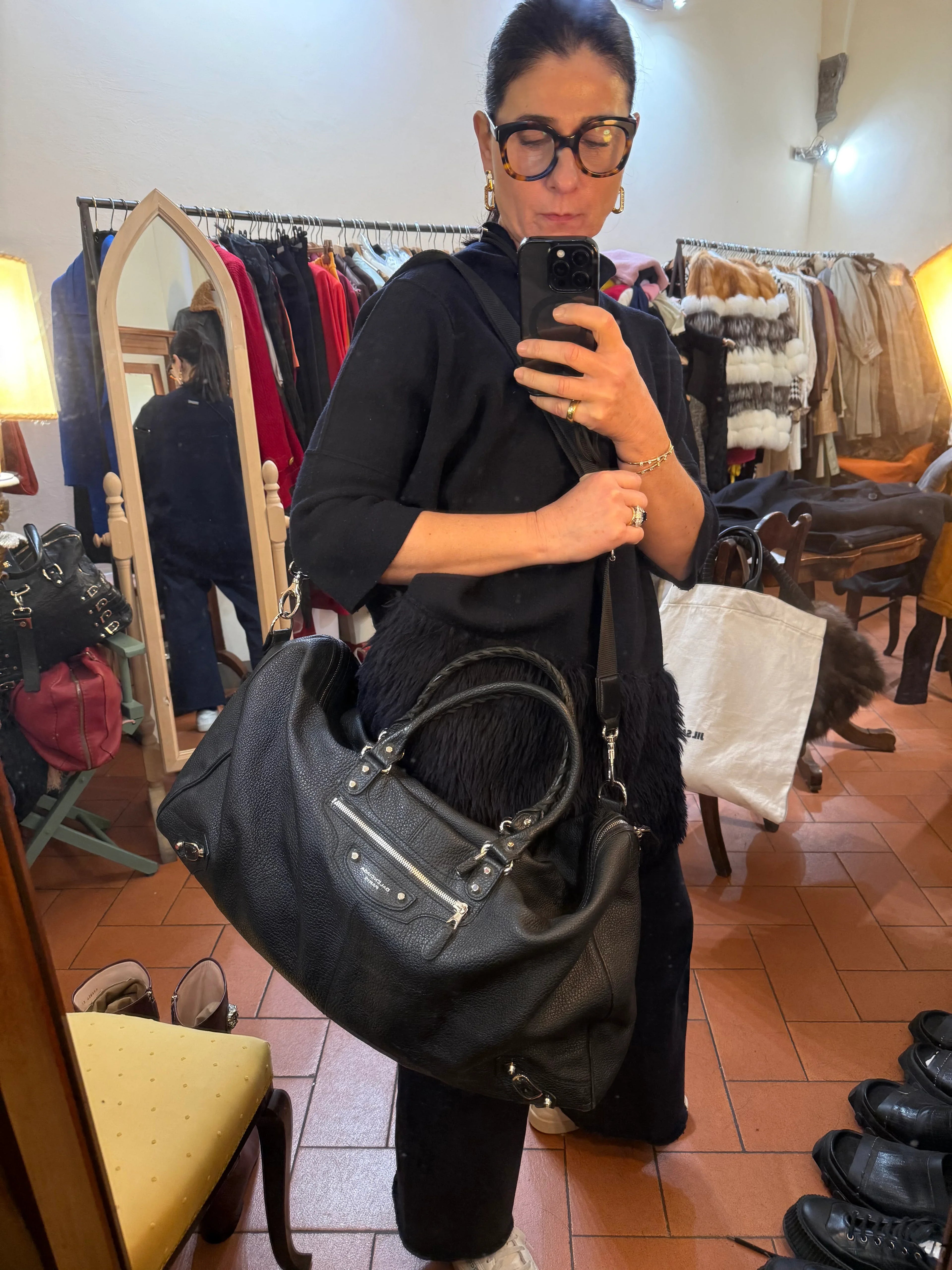 Balenciaga Borsa da Viaggio City Pelle Nera - Mercatino di Ninni