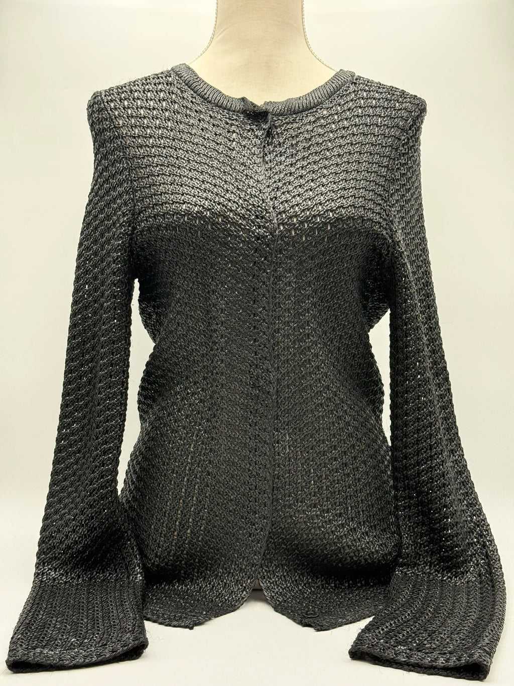 Balenciaga-Cardigan-in-Maglia-di-Rayon-Nera-Mercatino-di-Ninni-70859641586013 - Mercatino di Ninni