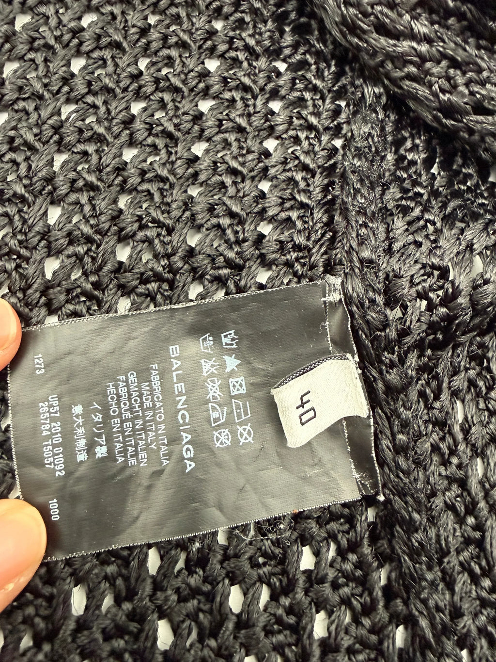 Balenciaga Cardigan in Maglia di Rayon Nera - Mercatino di Ninni