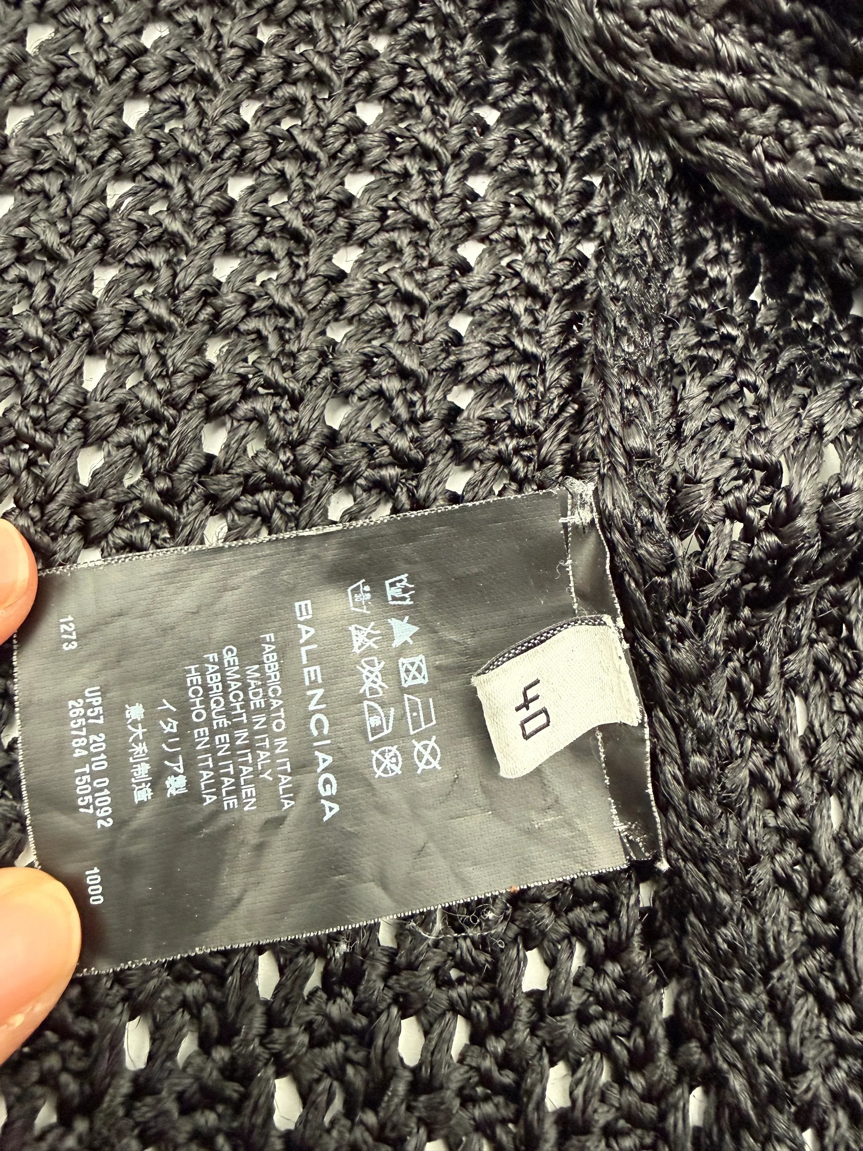 Balenciaga Cardigan in Maglia di Rayon Nera - Mercatino di Ninni