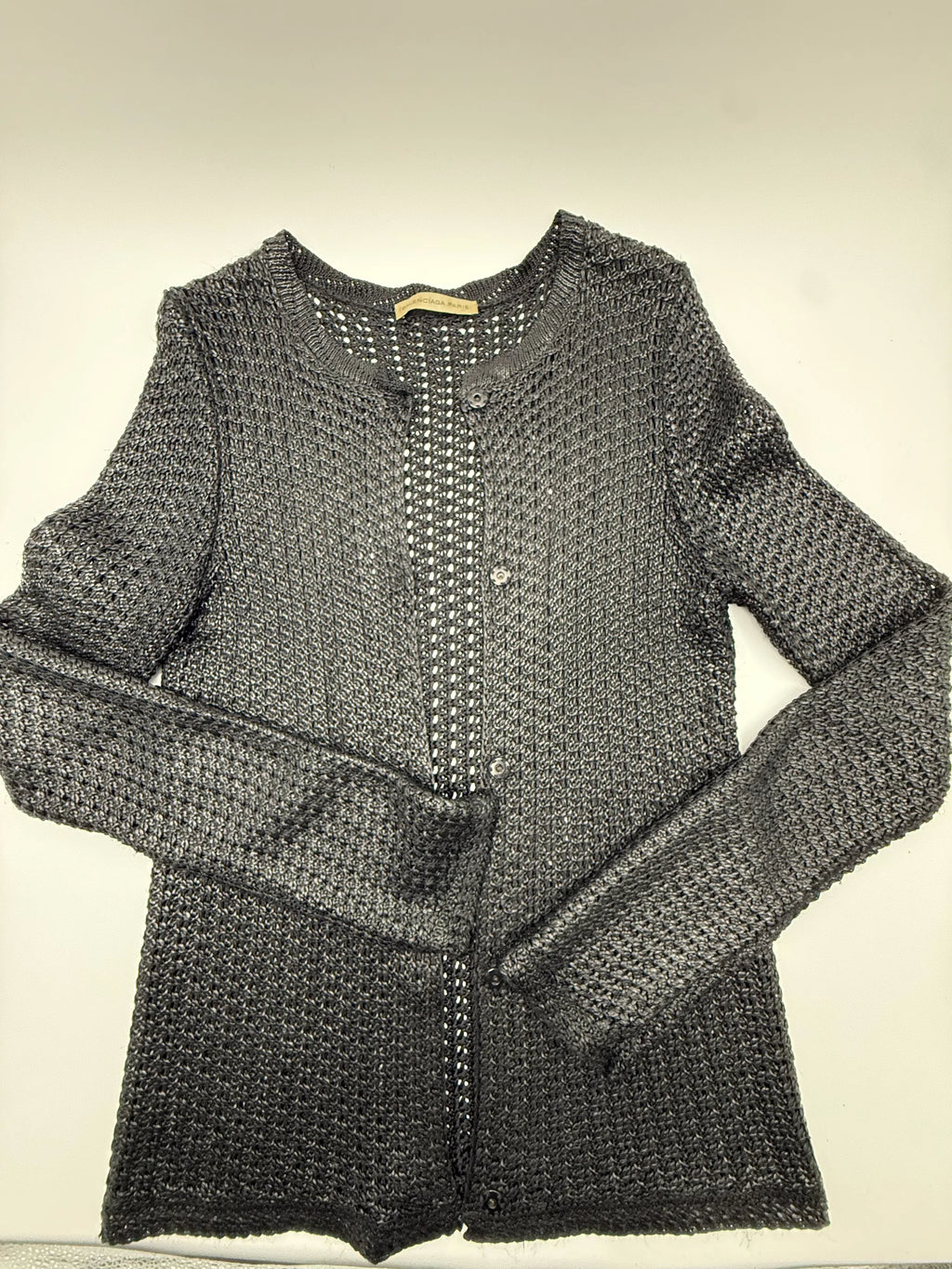 Balenciaga Cardigan in Maglia di Rayon Nera - Mercatino di Ninni