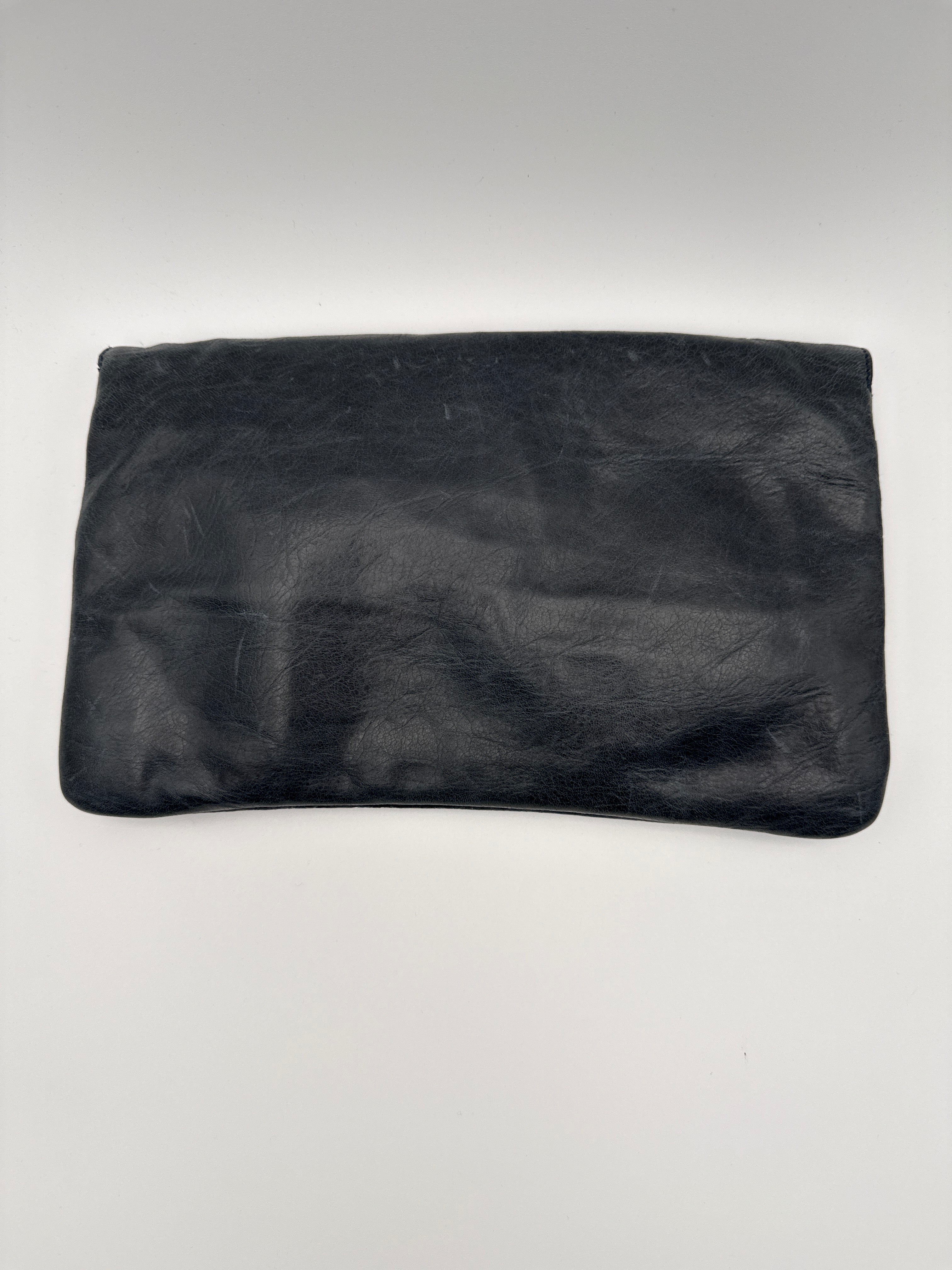 Balenciaga Pochette Giant Envelope in pelle di Agnello Blu Balenciaga