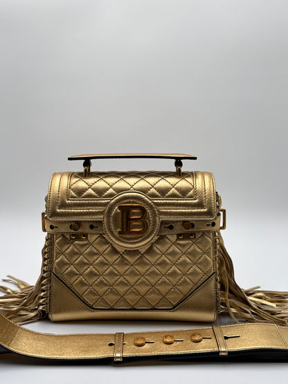Balmain B-Buzz Borsa in Pelle Oro Metatallizzata - Mercatino di Ninni