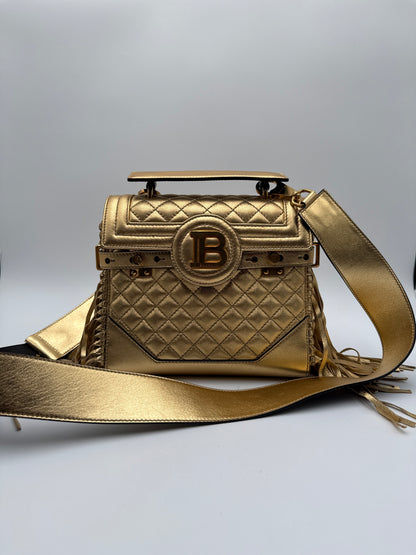 Balmain B-Buzz Borsa in Pelle Oro Metatallizzata - Mercatino di Ninni