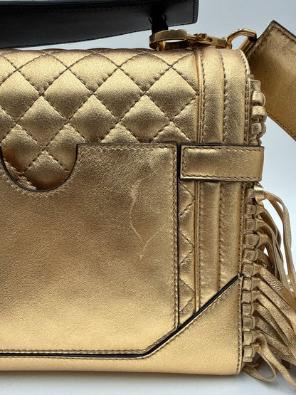 Balmain B-Buzz Borsa in Pelle Oro Metatallizzata - Mercatino di Ninni