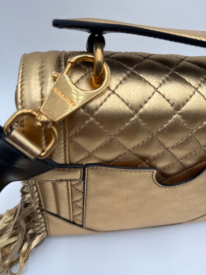 Balmain B-Buzz Borsa in Pelle Oro Metatallizzata - Mercatino di Ninni