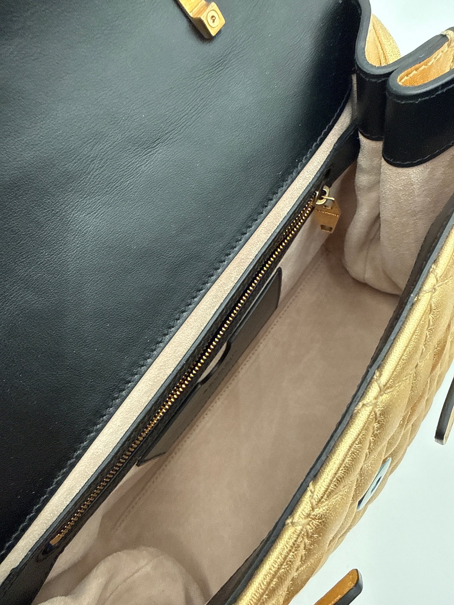 Balmain B-Buzz Borsa in Pelle Oro Metatallizzata - Mercatino di Ninni