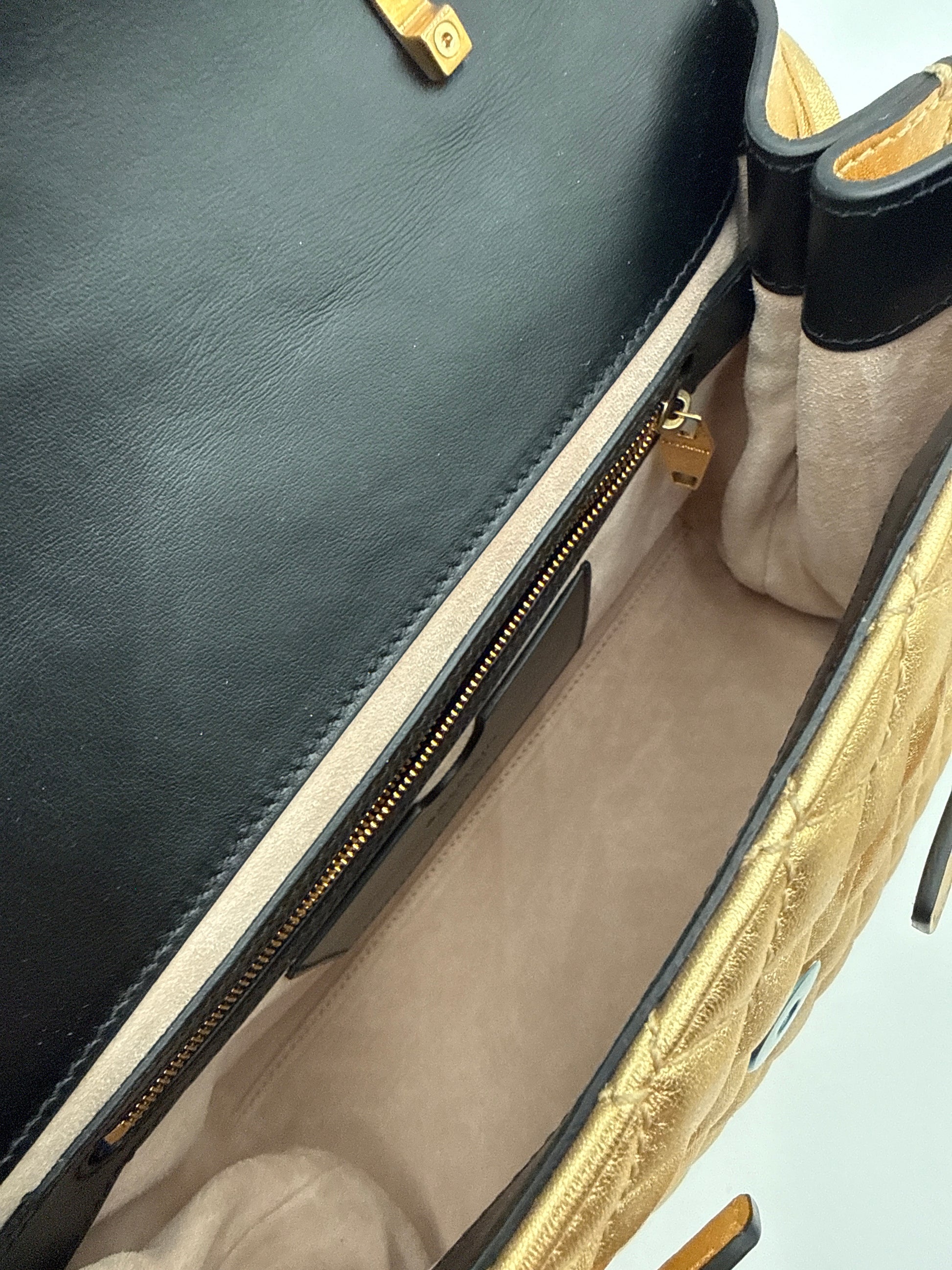 Balmain B-Buzz Borsa in Pelle Oro Metatallizzata - Mercatino di Ninni