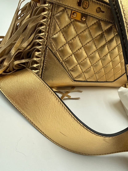 Balmain B-Buzz Borsa in Pelle Oro Metatallizzata - Mercatino di Ninni