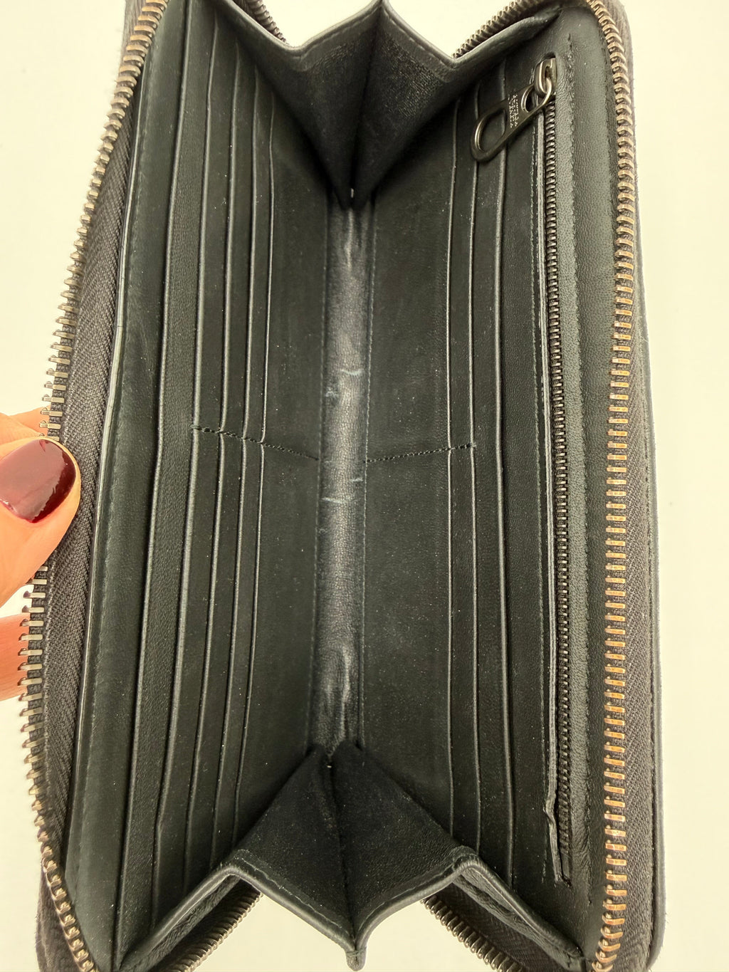 Bottega Veneta Portafoglio Pelle Intrecciata Nero Antracite - Mercatino di Ninni