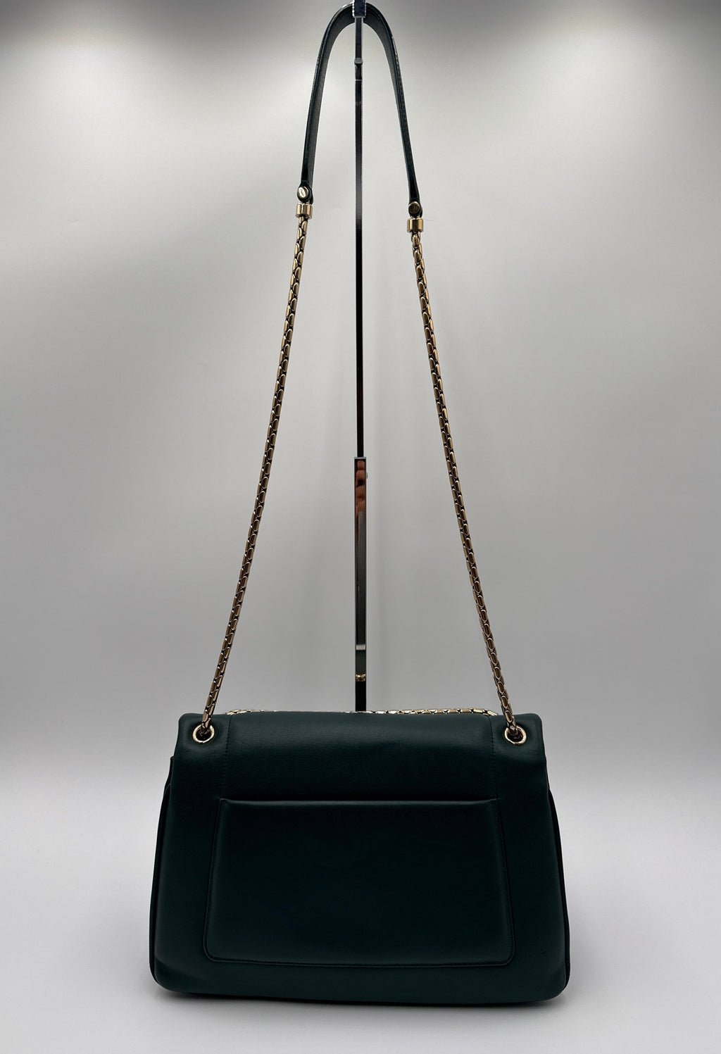 Bulgari Serpenti Reverse  Borsa in Pelle di Vitello Smeraldo Bulgari