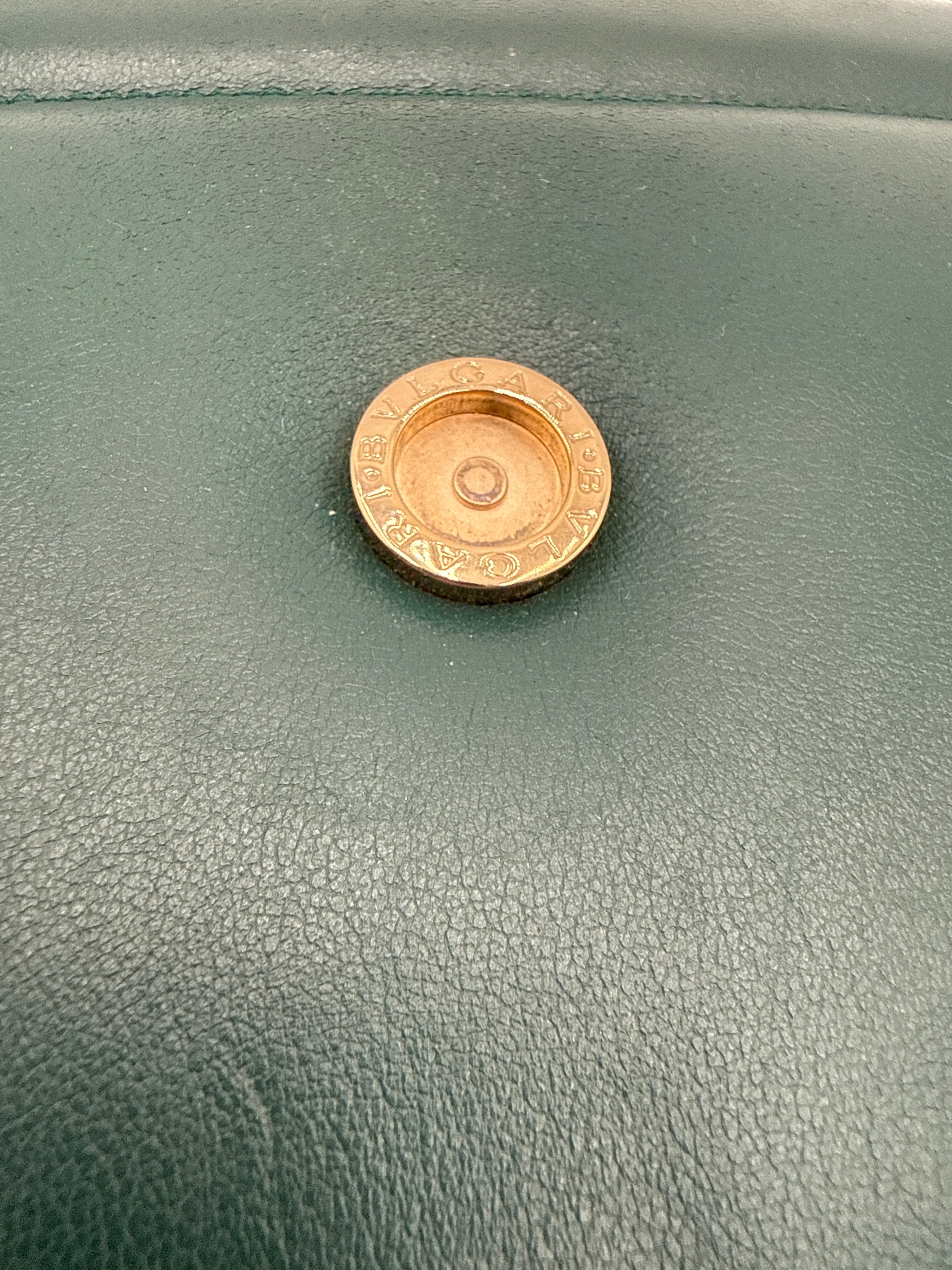 Bulgari Serpenti Reverse  Borsa in Pelle di Vitello Smeraldo Bulgari