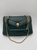 Bulgari Serpenti Reverse  Borsa in Pelle di Vitello Smeraldo Bulgari