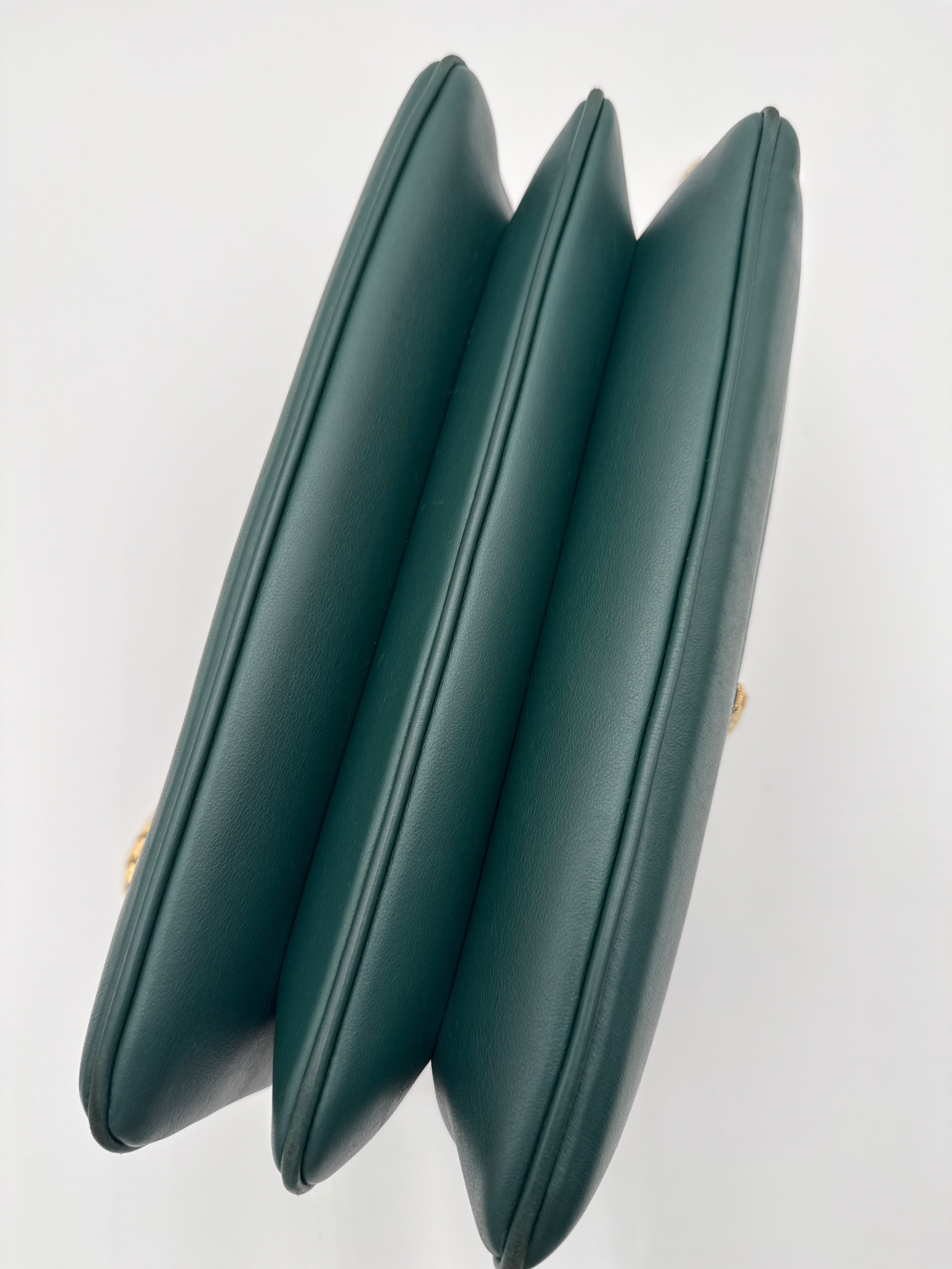 Bulgari Serpenti Reverse  Borsa in Pelle di Vitello Smeraldo Bulgari