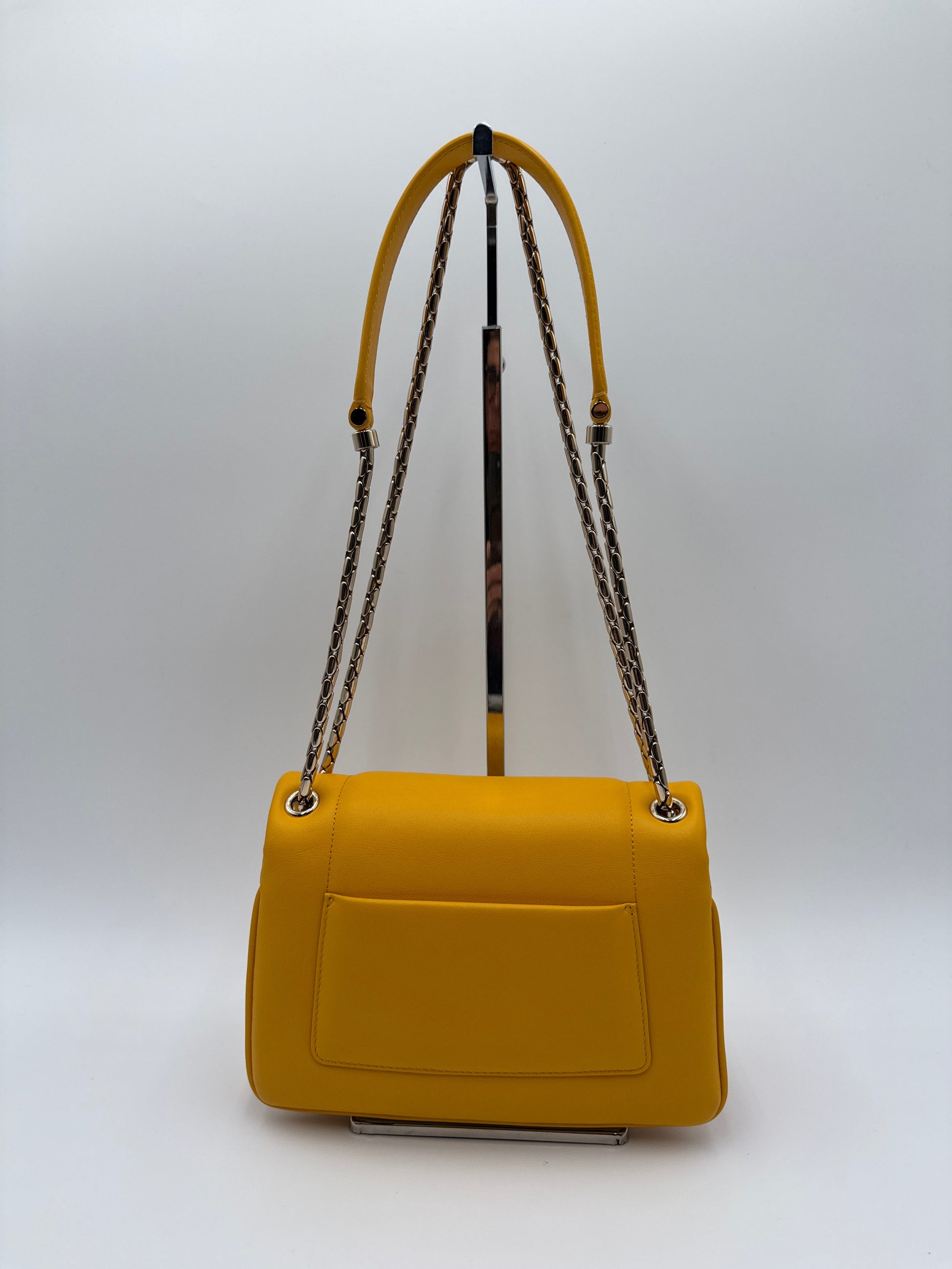 Bulgari Serpenti Reverse Mini Borsa  in Pelle Gialla Bulgari