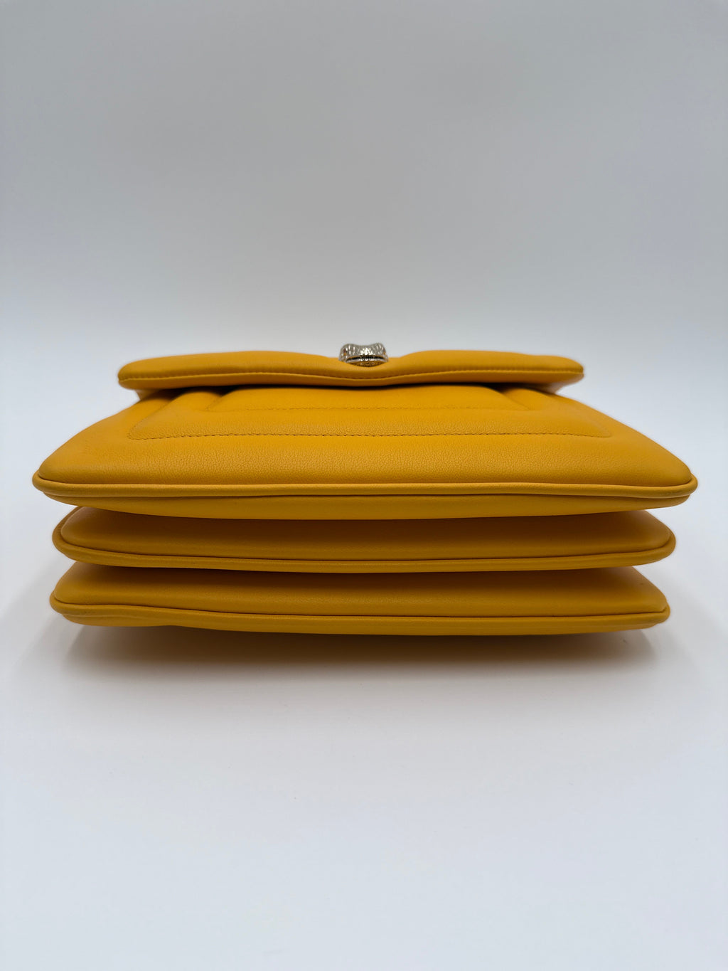 Bulgari Serpenti Reverse Mini Borsa  in Pelle Gialla Bulgari